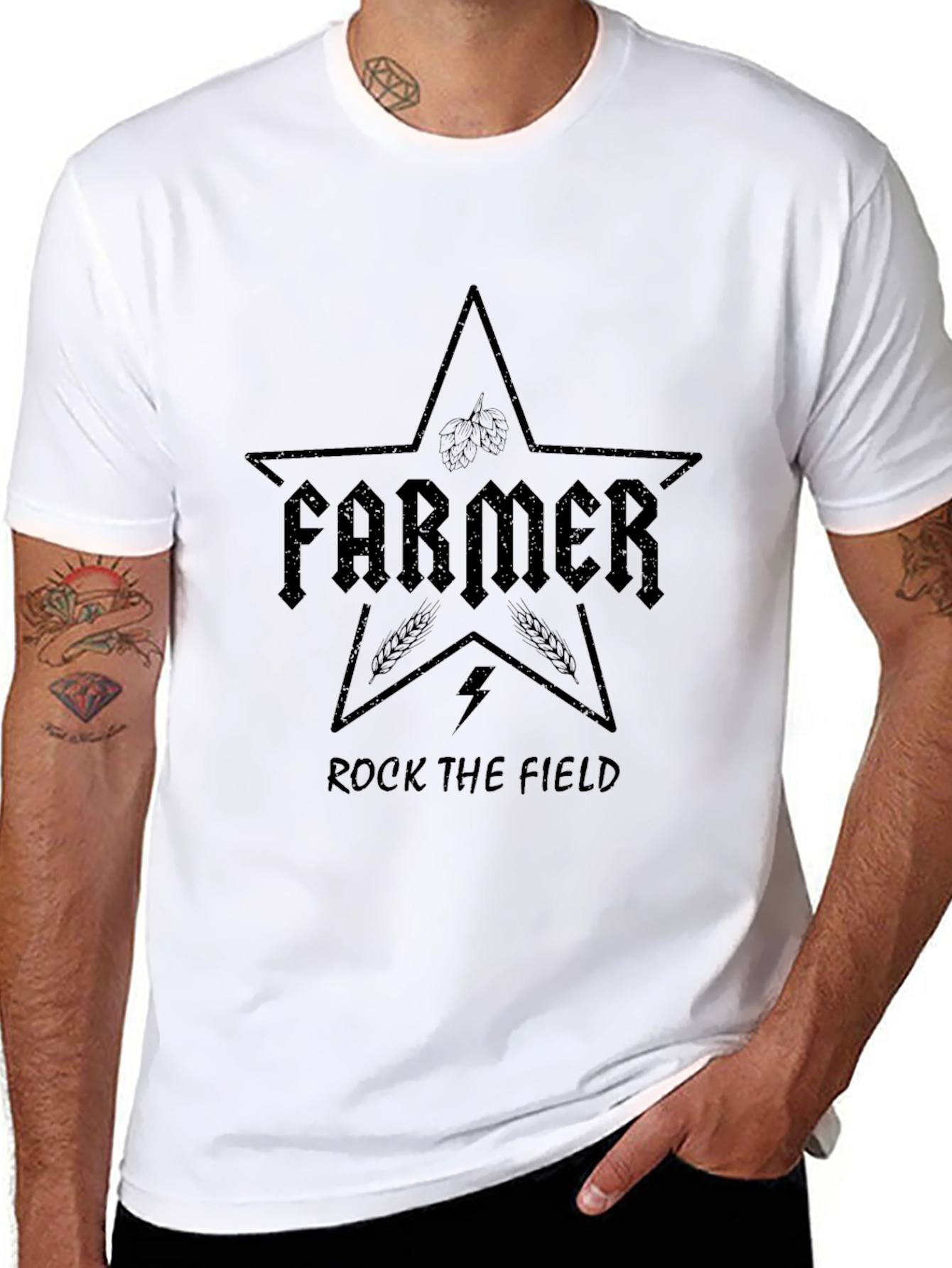 Farmer Rock the Field Graphic T-Shirt