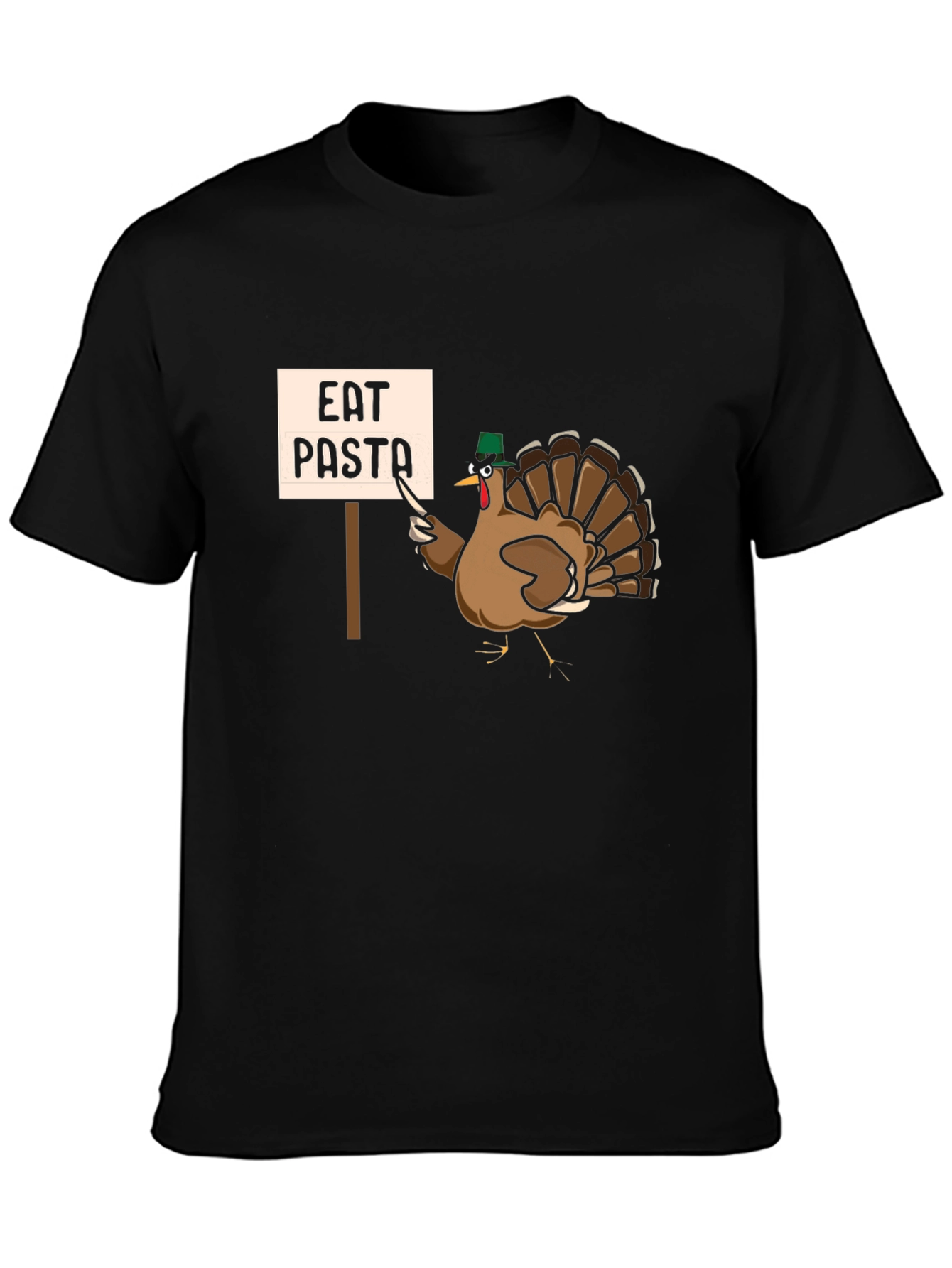 Eat Pasta Turkey T-Shirt - Thanksgiving Humor Tee