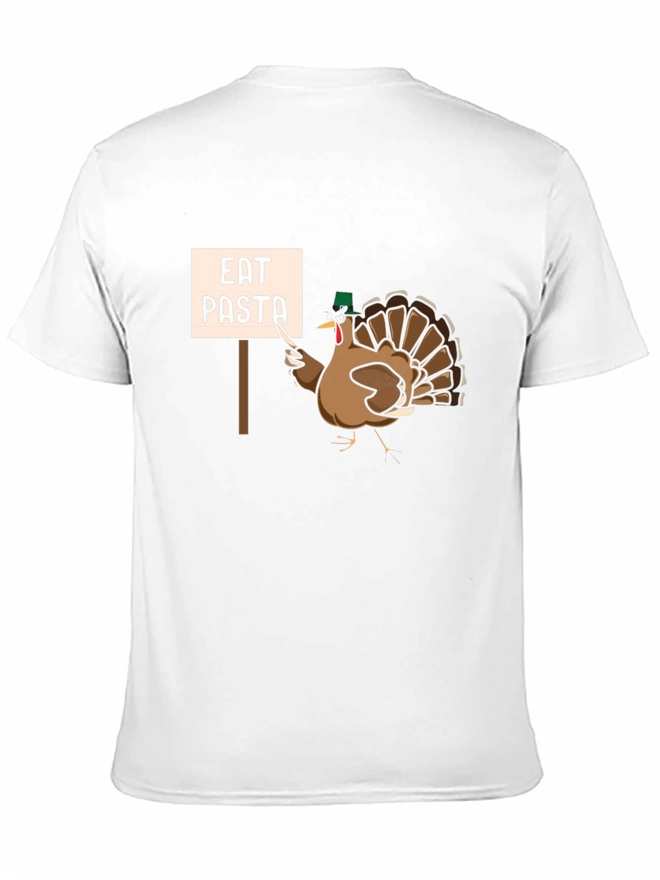 Eat Pasta Turkey T-Shirt - Thanksgiving Humor Tee