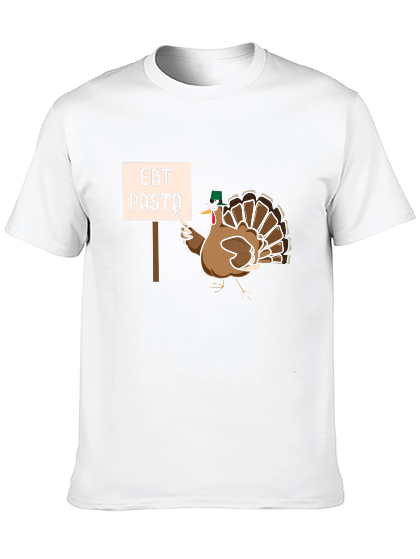 Eat Pasta Turkey T-Shirt - Thanksgiving Humor Tee