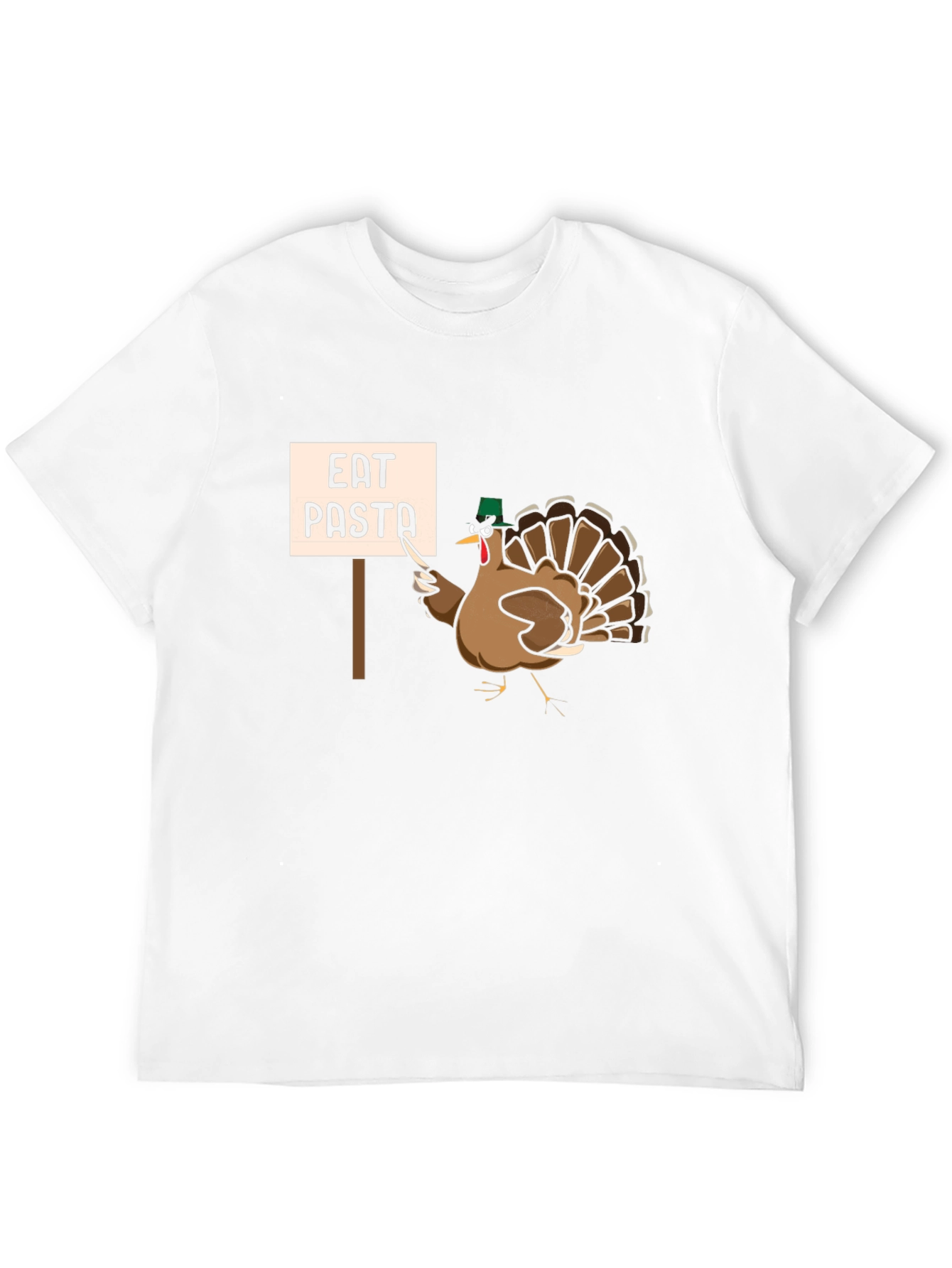 Eat Pasta Turkey T-Shirt - Thanksgiving Humor Tee