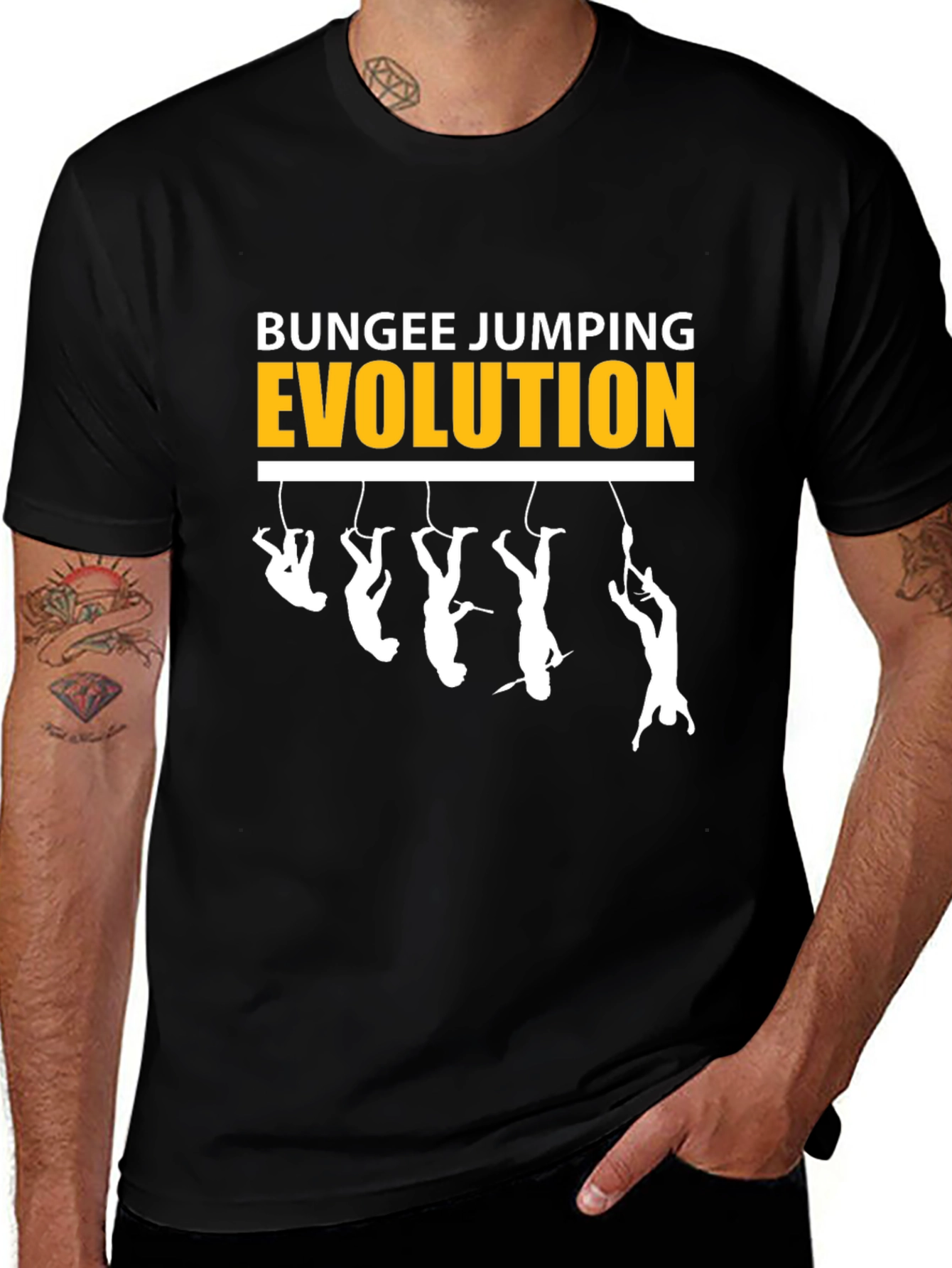 Bungee Jumping Evolution Graphic T-Shirt