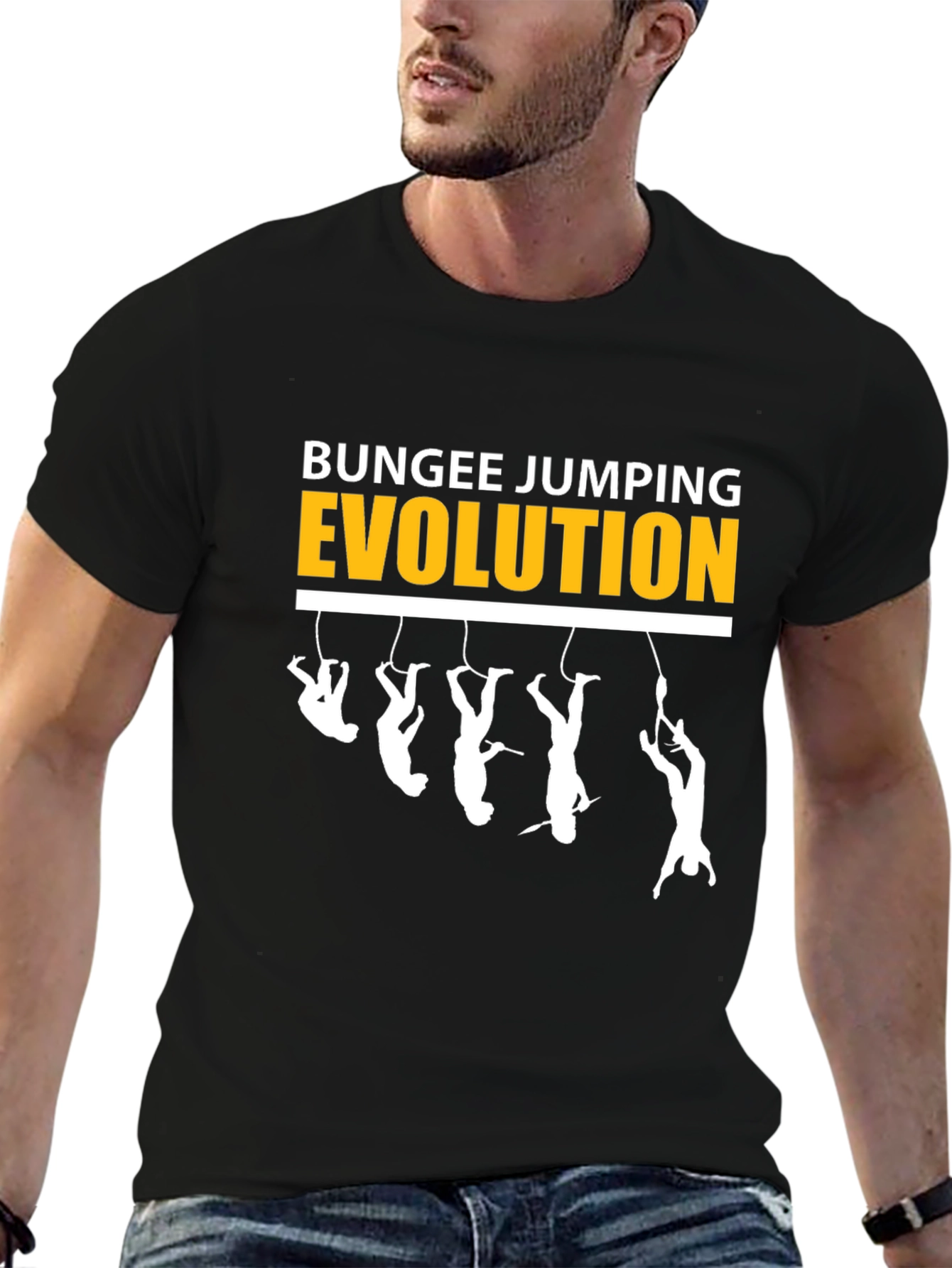 Bungee Jumping Evolution Graphic T-Shirt