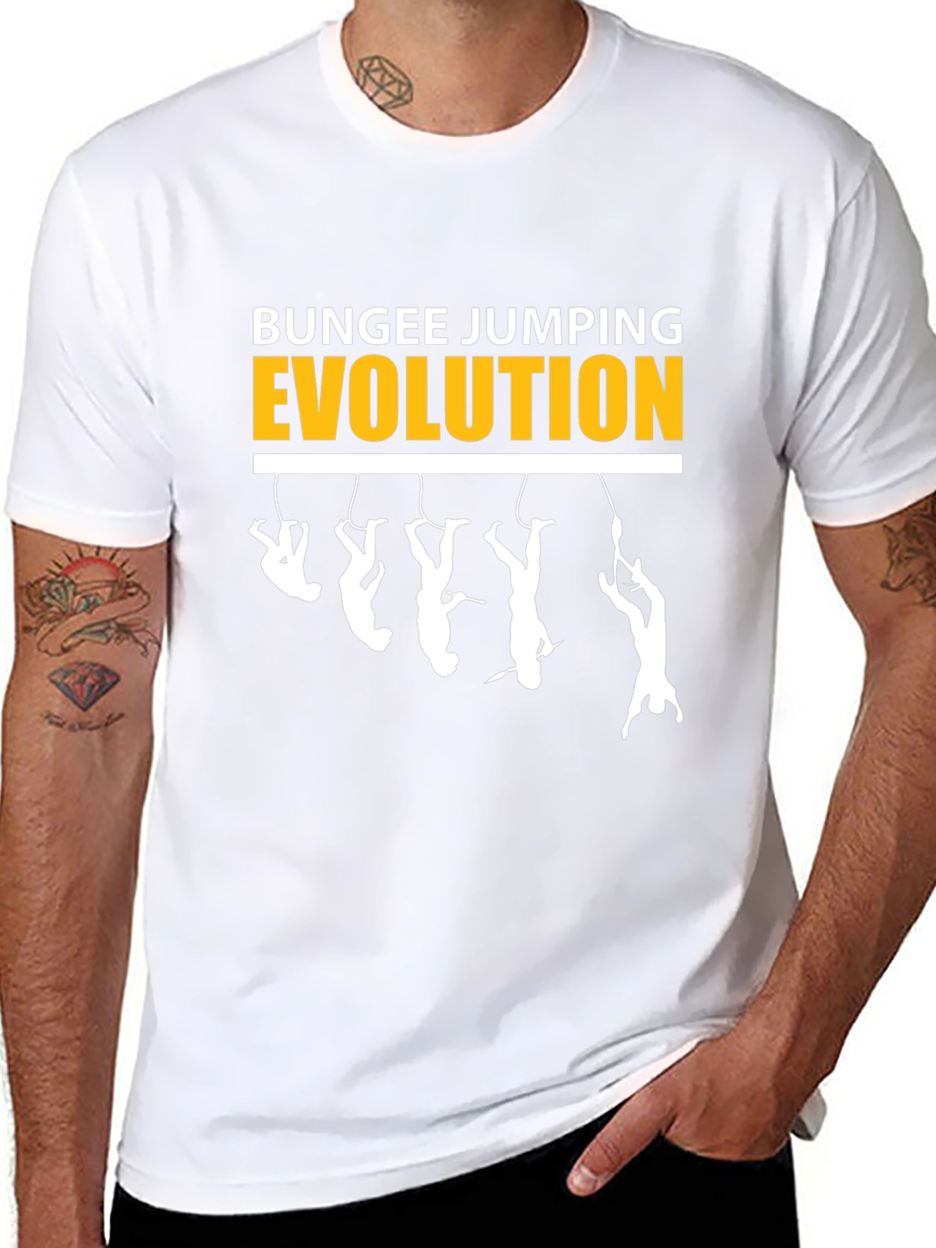 Bungee Jumping Evolution Graphic T-Shirt