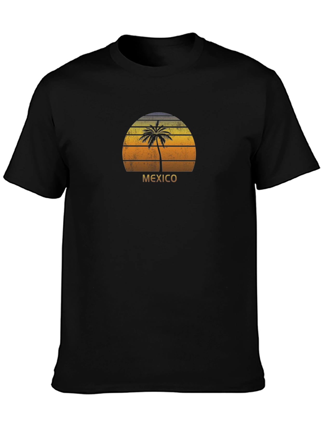 Retro Mexico Palm Tree Sunset T-Shirt