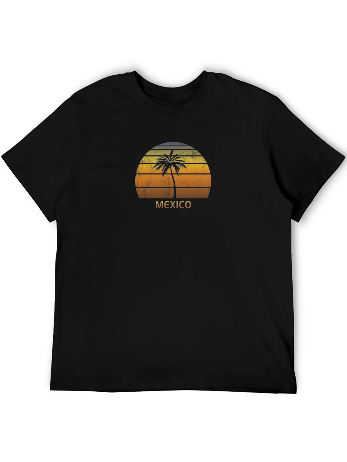 Retro Mexico Palm Tree Sunset T-Shirt