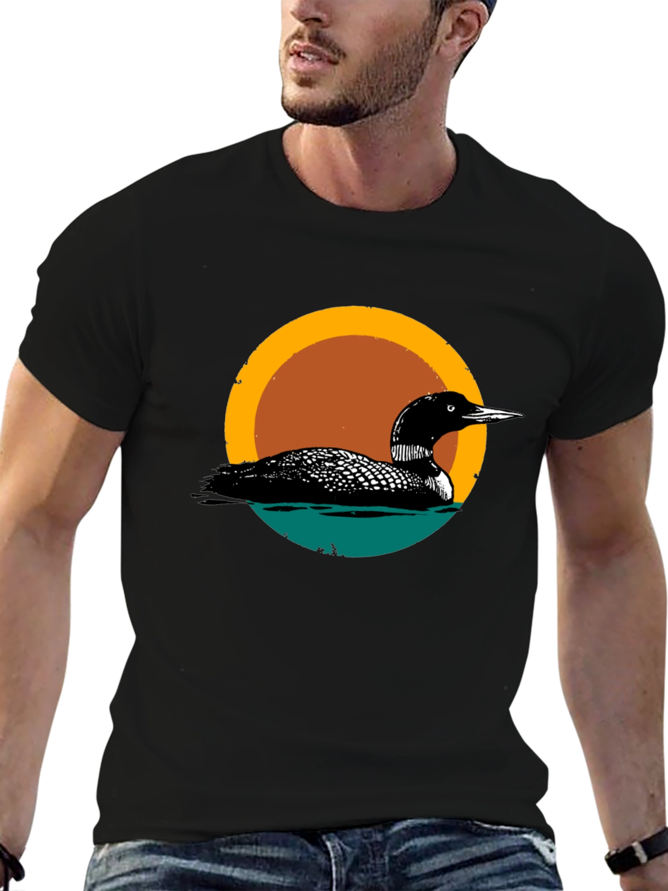 Loon Graphic Tee - Sunset Lake Design