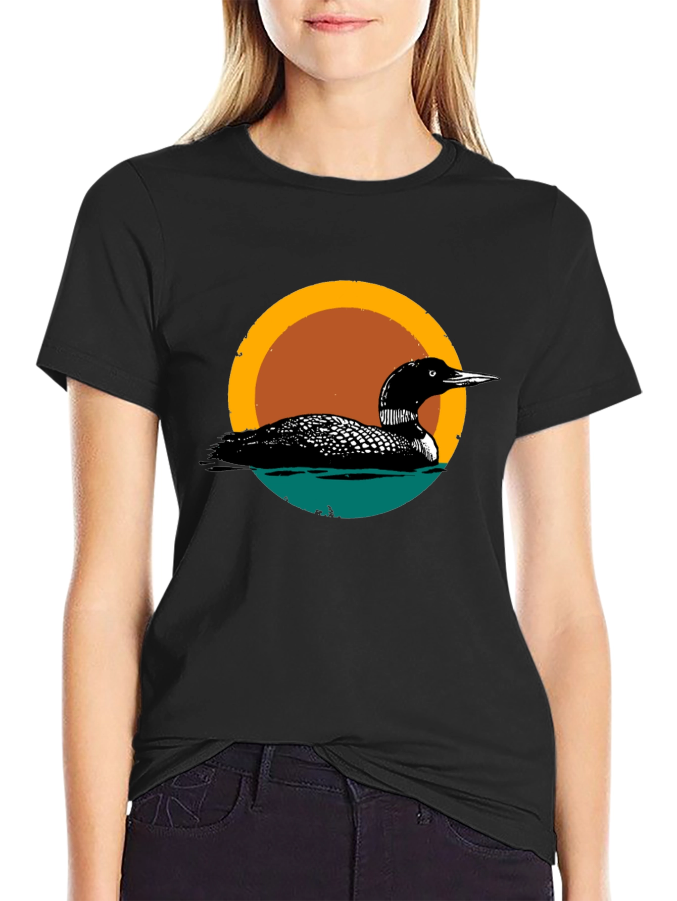Loon Graphic Tee - Sunset Lake Design