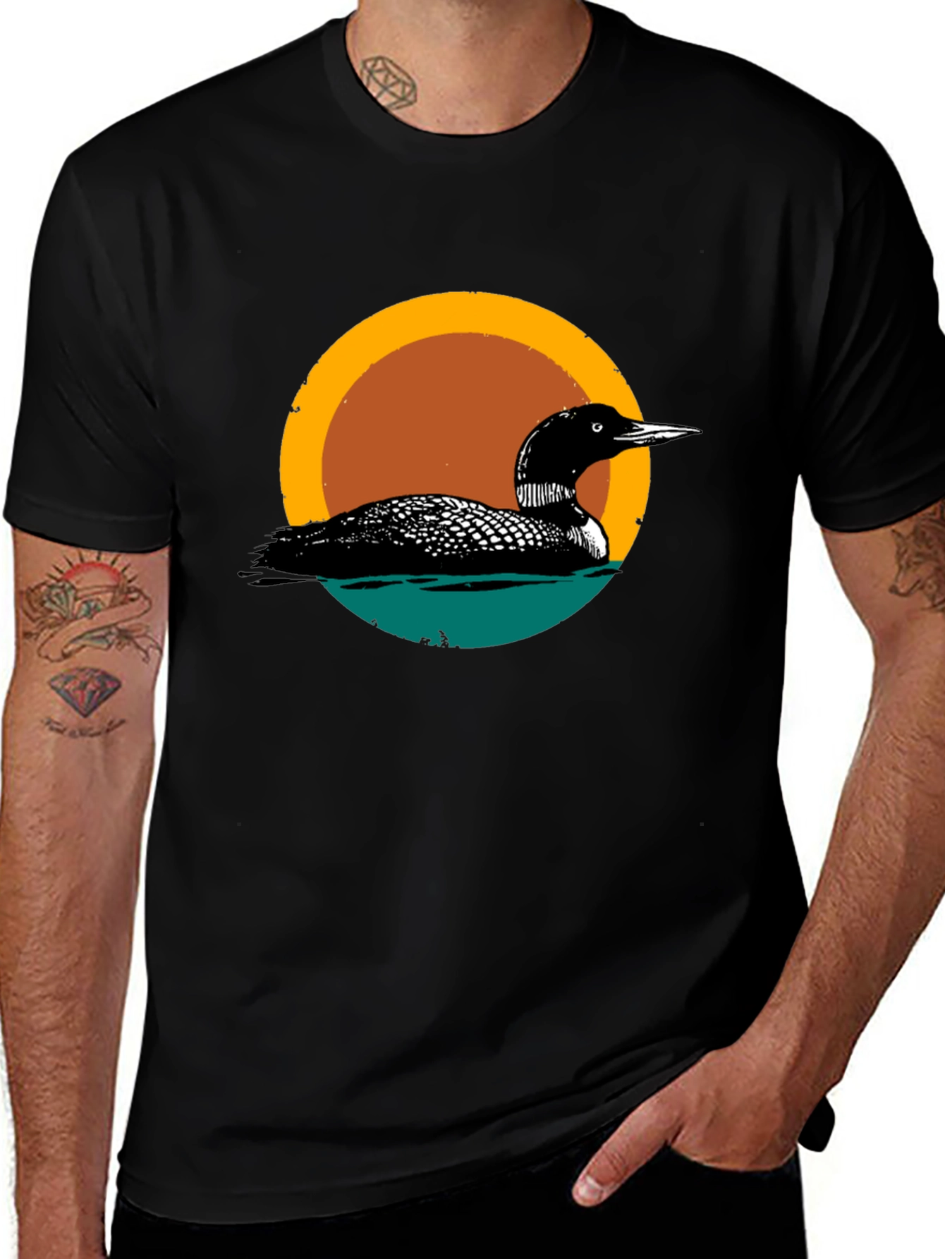 Loon Graphic Tee - Sunset Lake Design