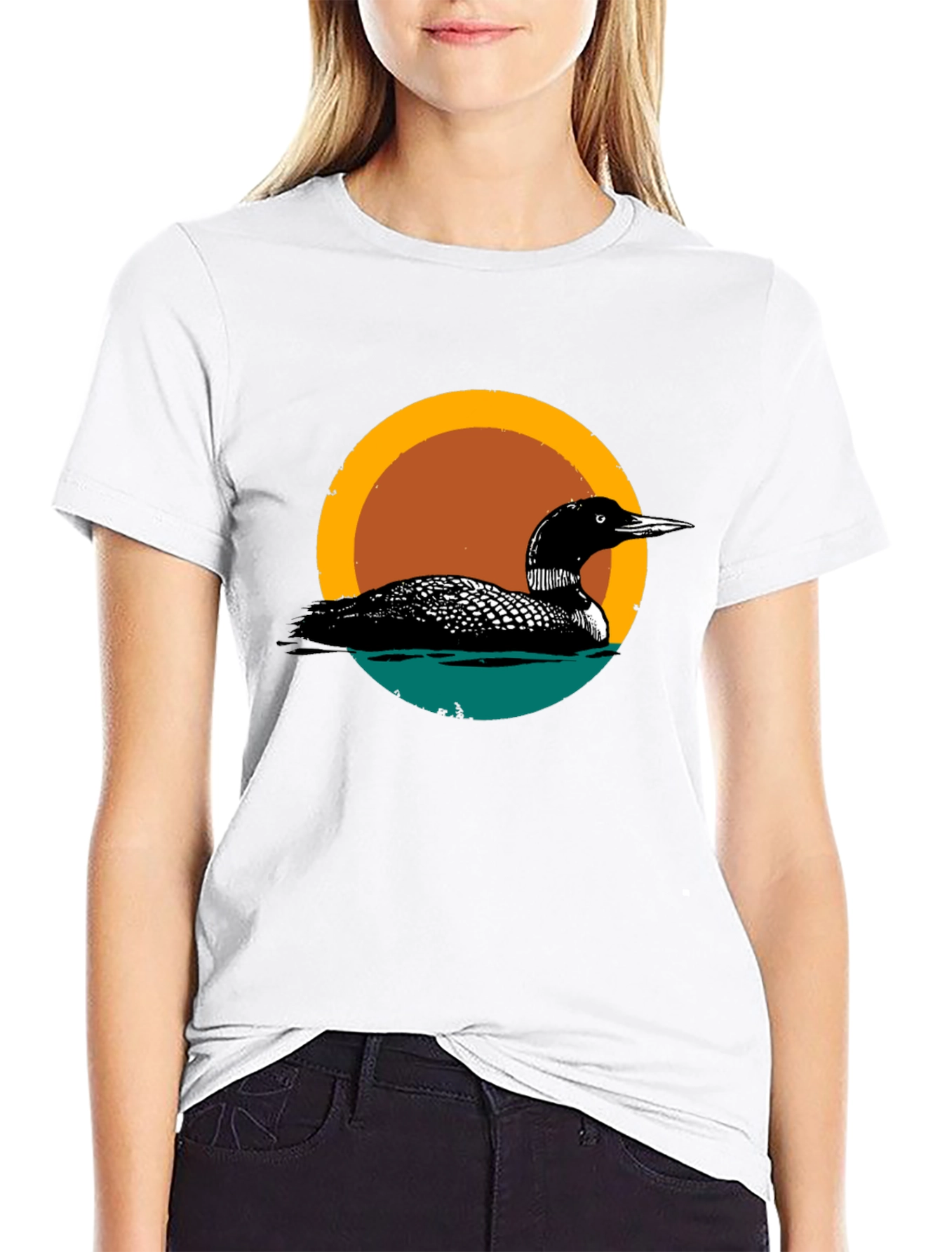 Loon Graphic Tee - Sunset Lake Design