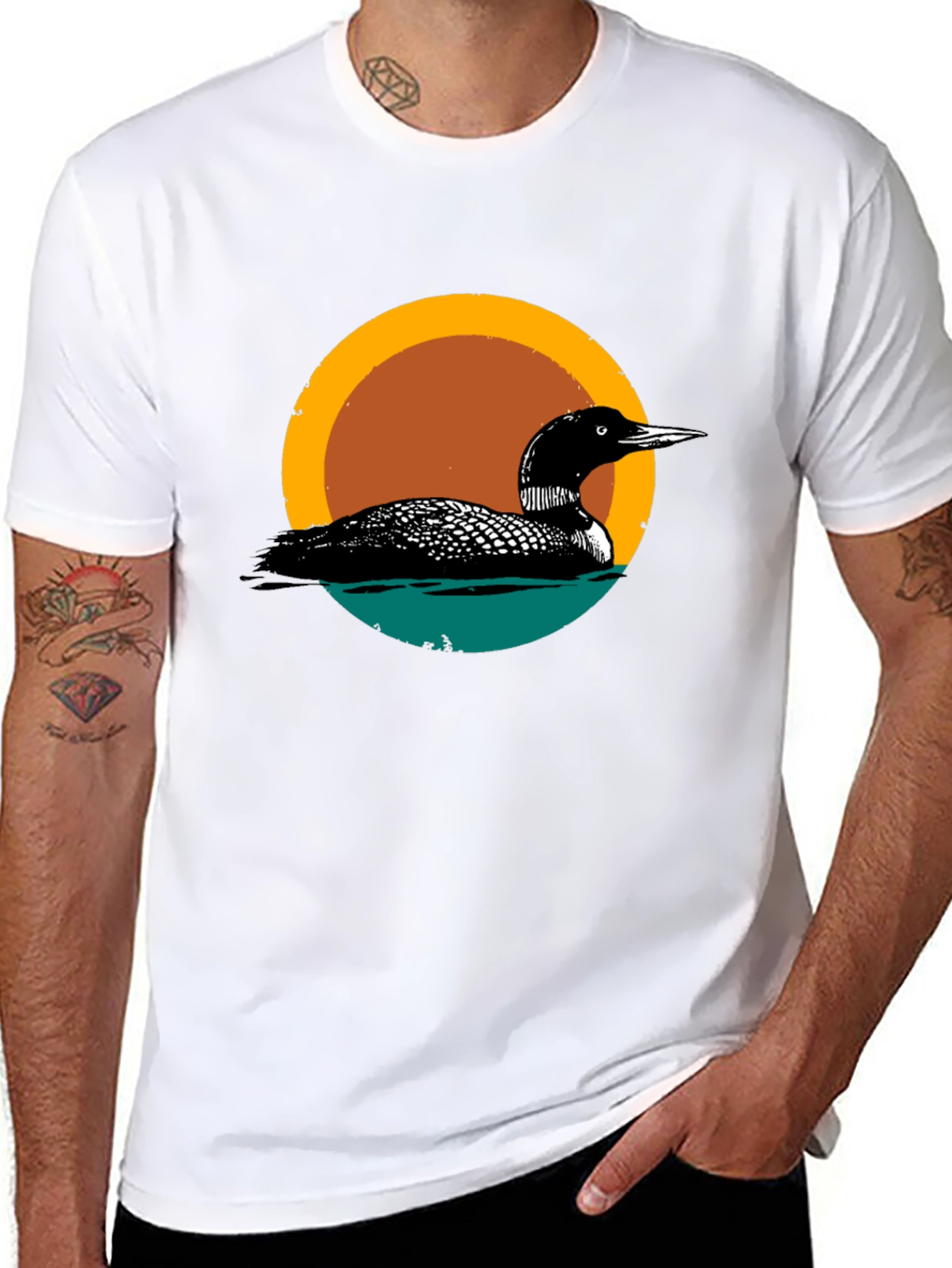 Loon Graphic Tee - Sunset Lake Design