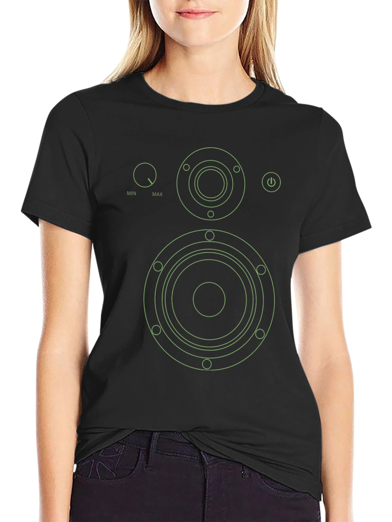 Speaker Graphic Tee - Modern Audio Lover T-Shirt
