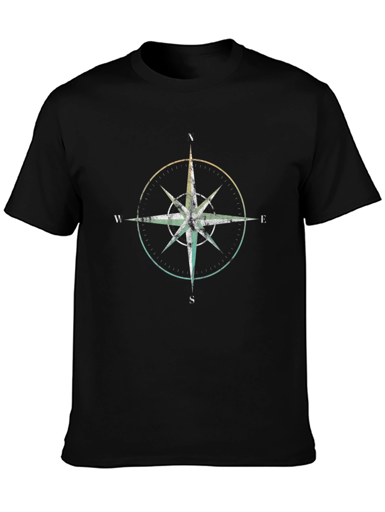 Compass Graphic Tee - Black Cotton Blend