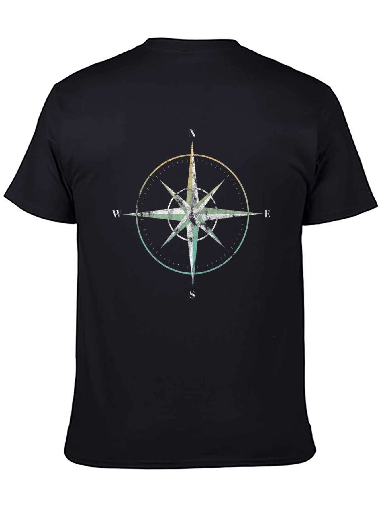 Compass Graphic Tee - Black Cotton Blend