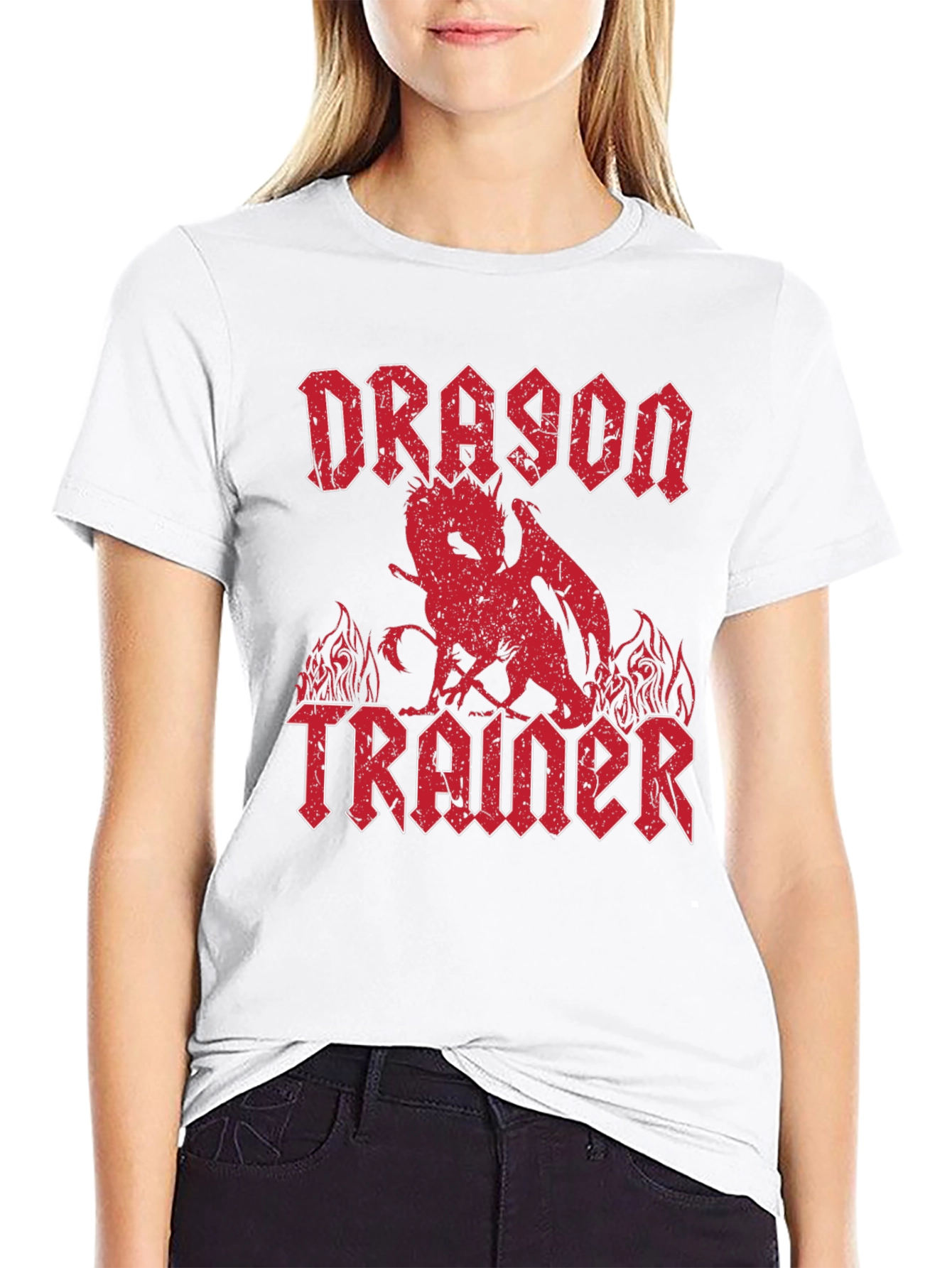 Dragon Trainer Graphic T-Shirt - Heavy Metal Style