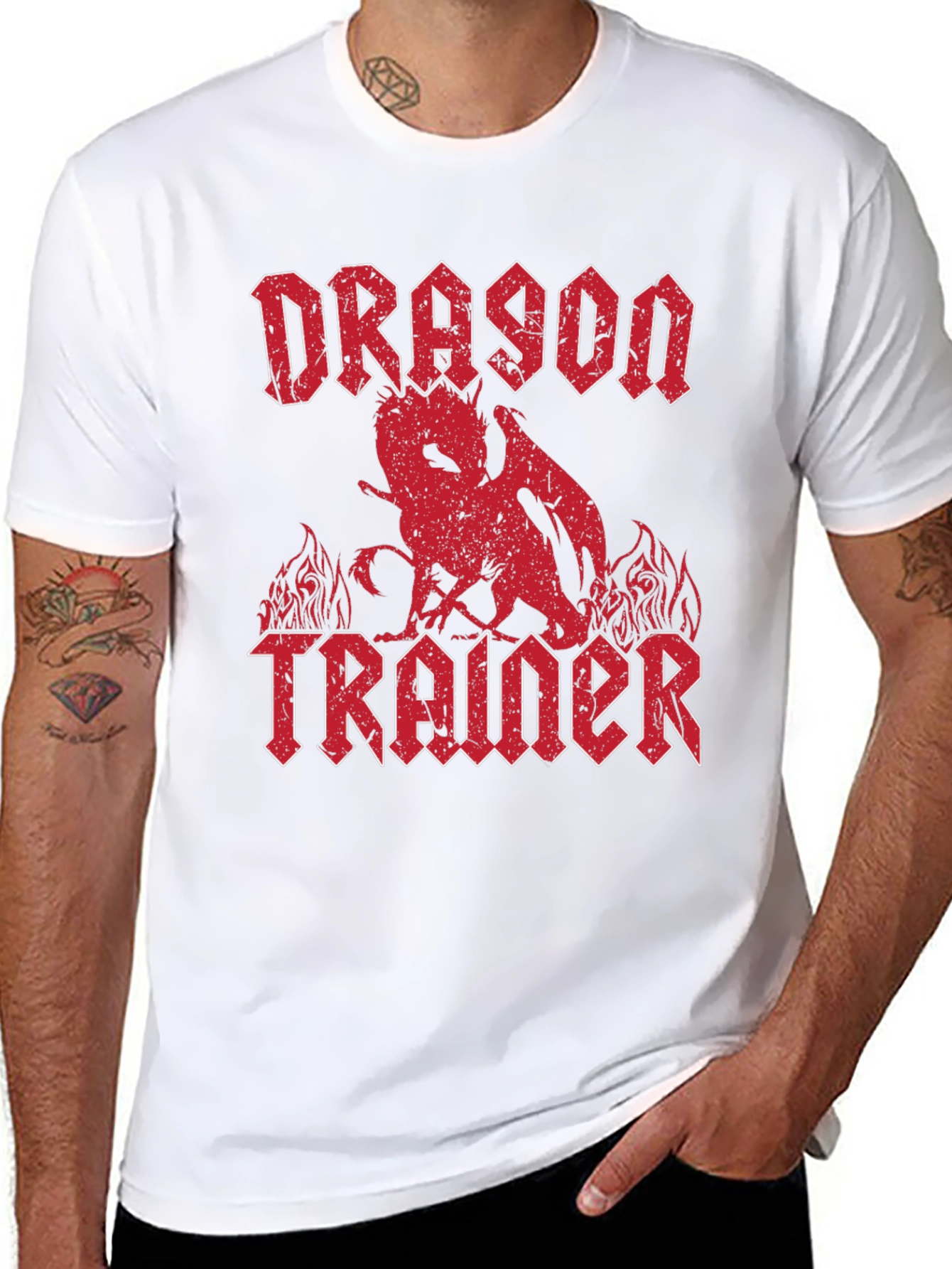 Dragon Trainer Graphic T-Shirt - Heavy Metal Style