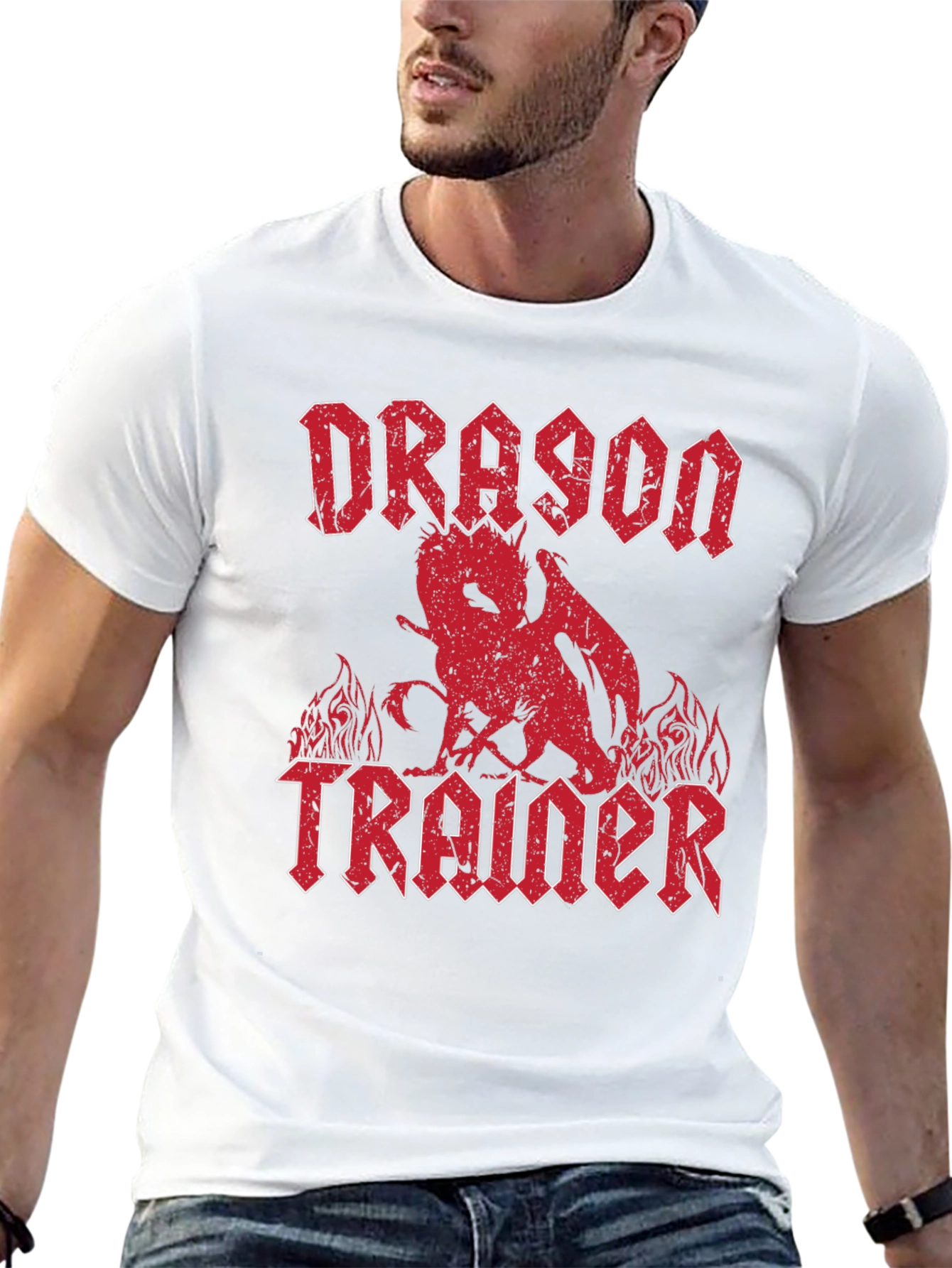 Dragon Trainer Graphic T-Shirt - Heavy Metal Style