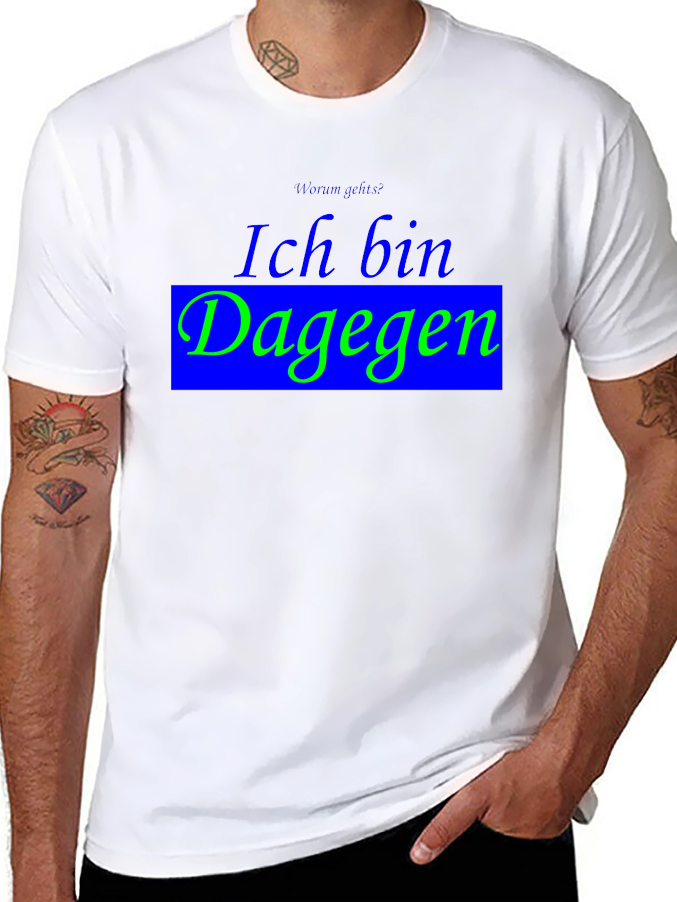 Ich Bin Dagegen Black T-Shirt