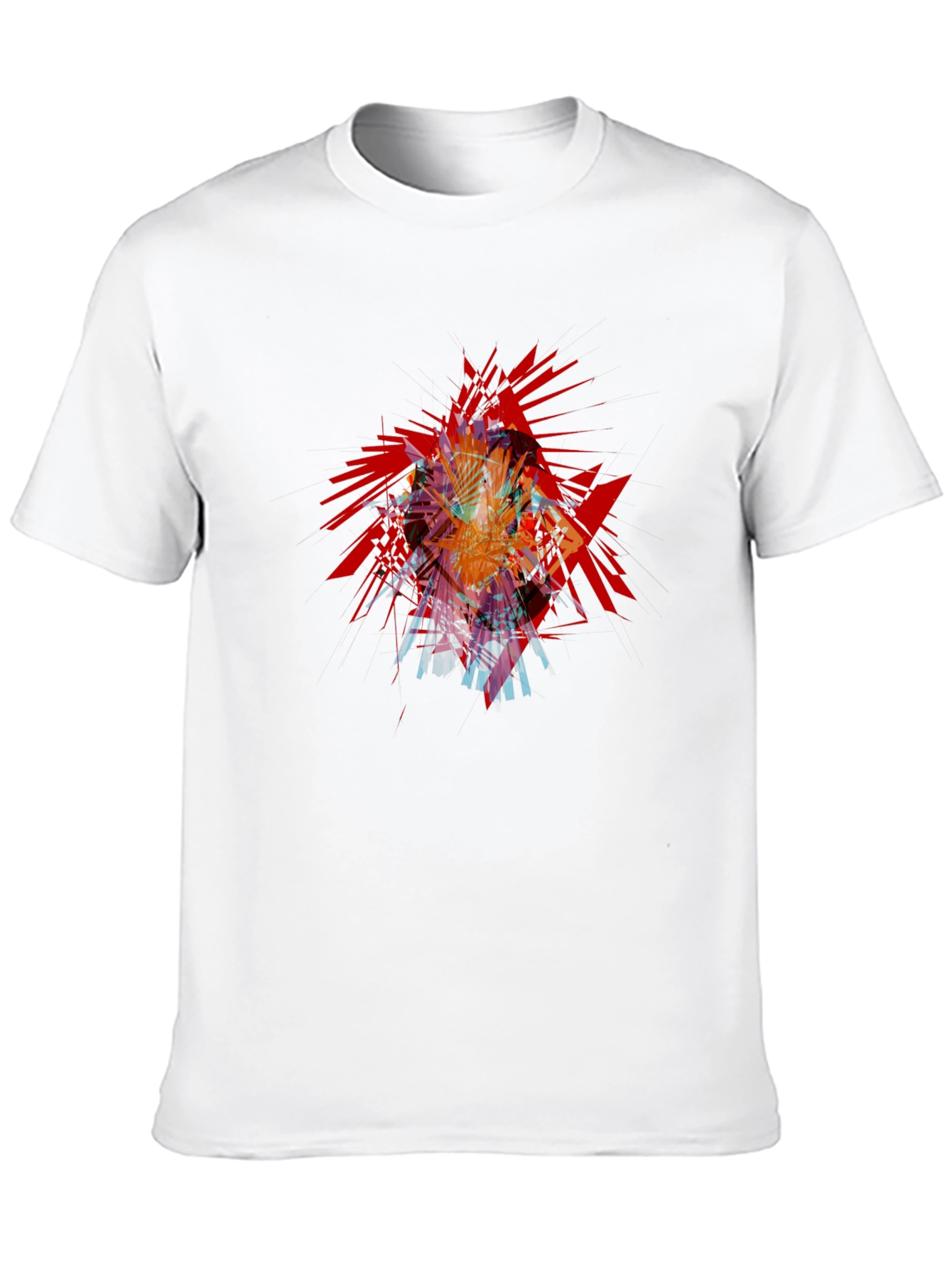 Abstract Shattered Graphic Black T-Shirt
