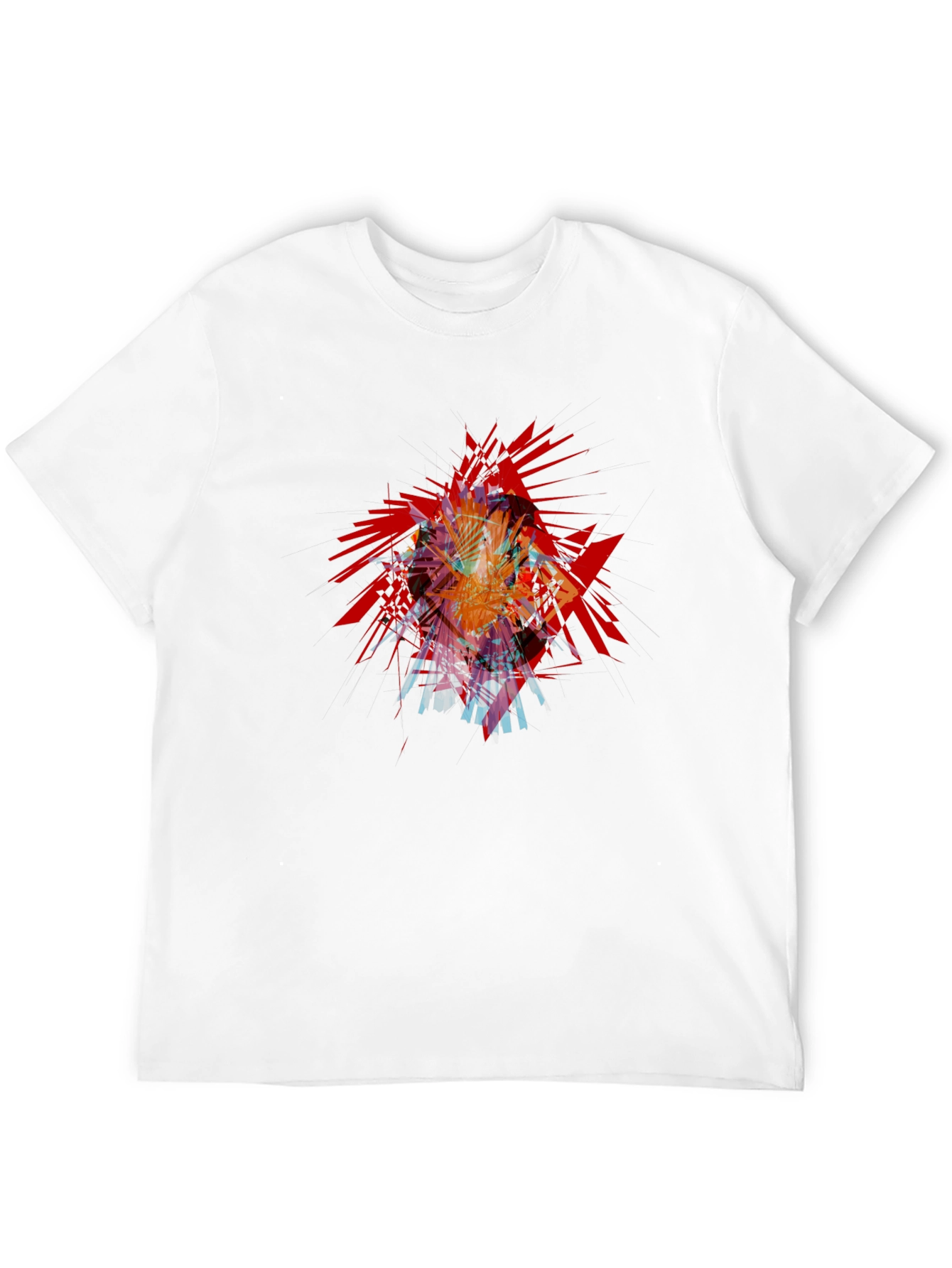 Abstract Shattered Graphic Black T-Shirt