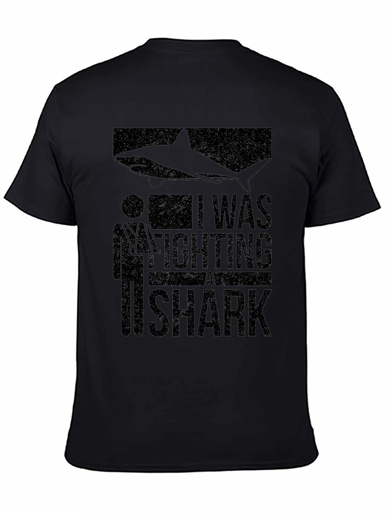 Shark Attack Funny Broken Arm Graphic Tee