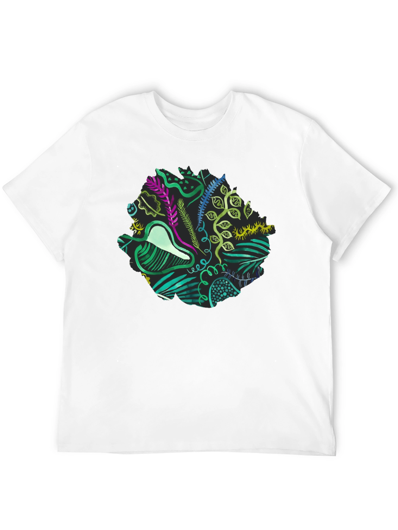 Abstract Nature Graphic Black T-Shirt