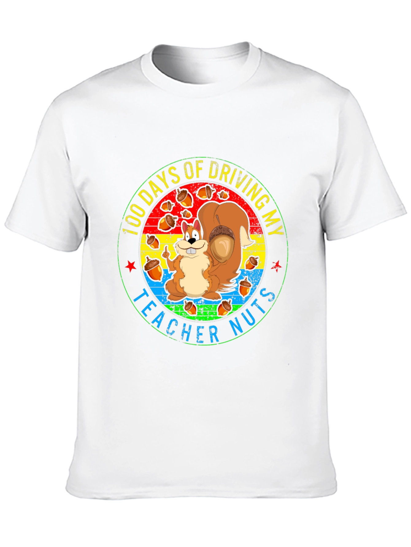 100 Days of School Teacher Squirrel T-Shirt
