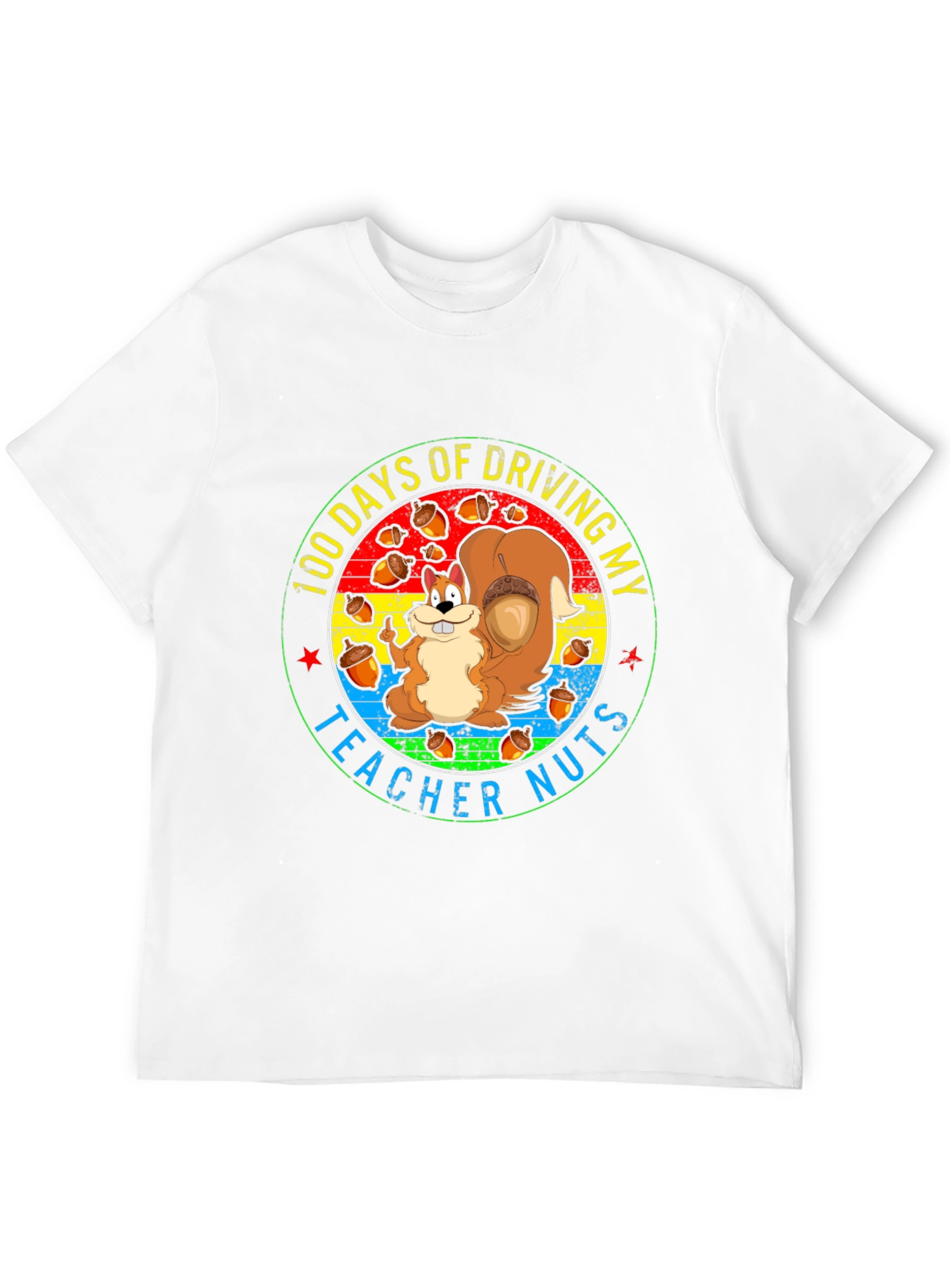 100 Days of School Teacher Squirrel T-Shirt