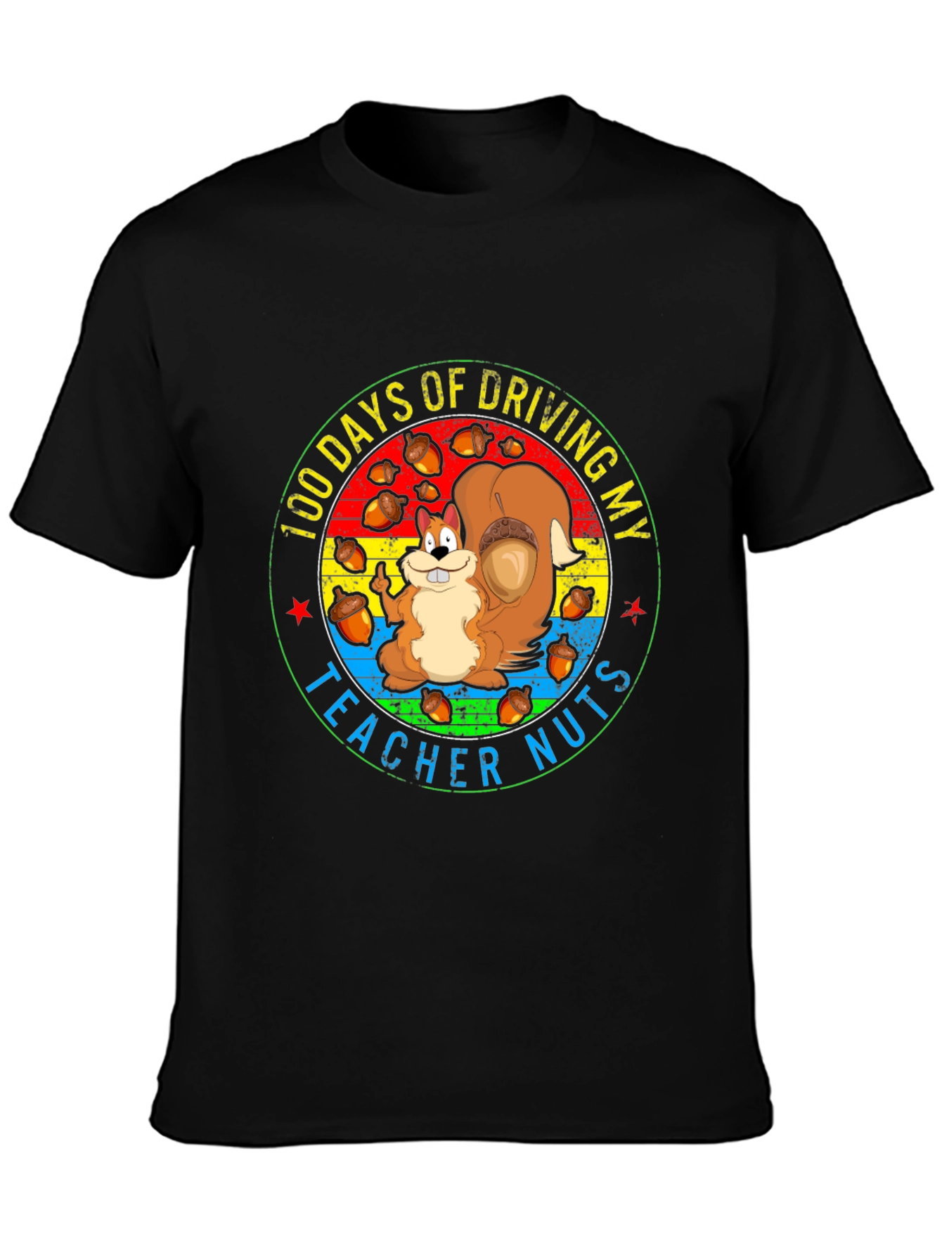 100 Days of School Teacher Squirrel T-Shirt
