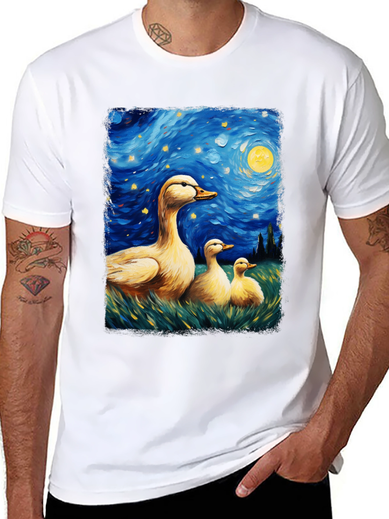Starry Night Duck T-Shirt