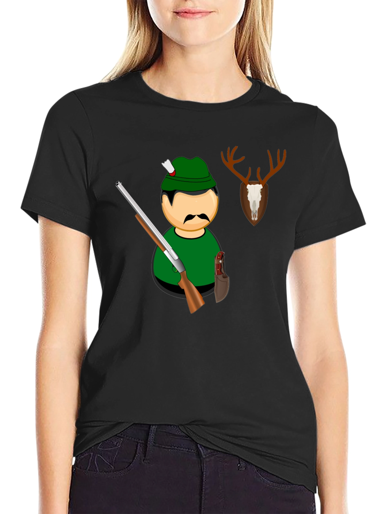 Hunter Graphic Black T-Shirt
