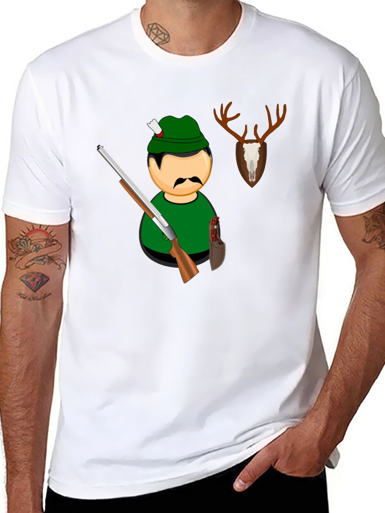 Hunter Graphic Black T-Shirt