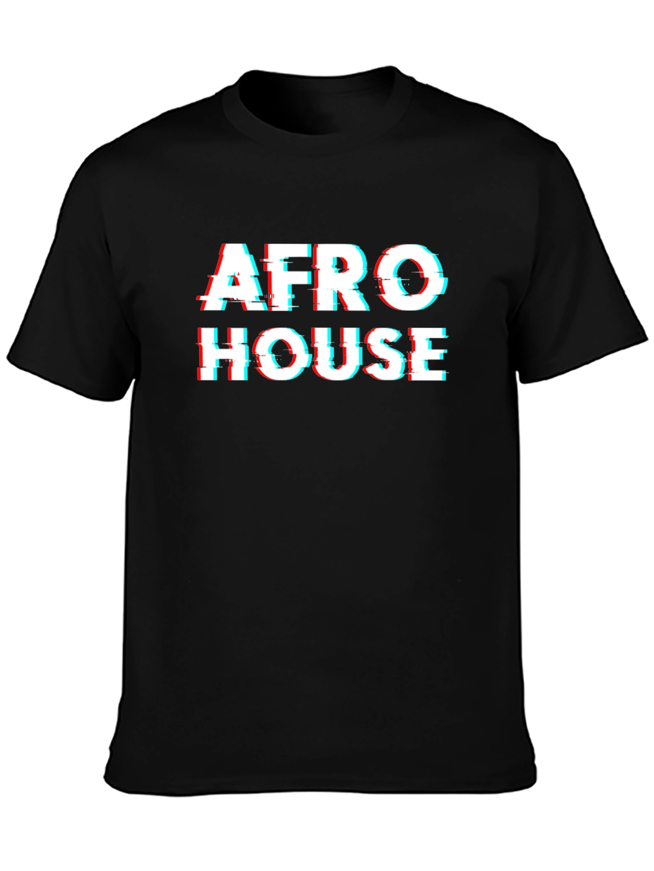 Afro House Glitch Black T-Shirt