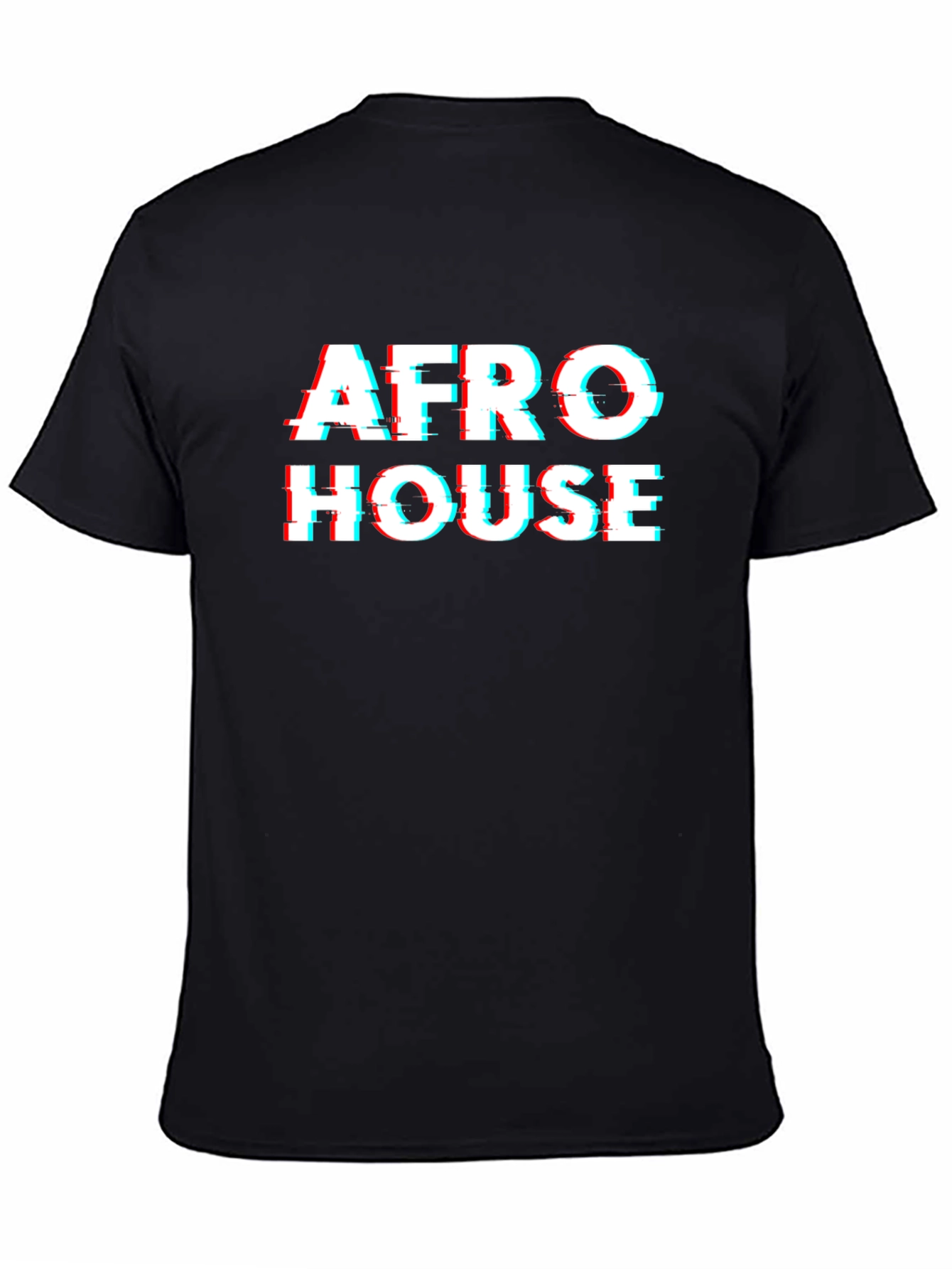 Afro House Glitch Black T-Shirt