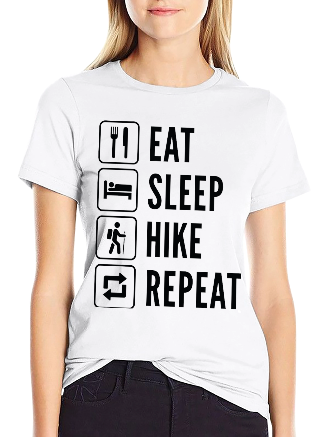 Eat Sleep Hike Repeat T-Shirt - Outdoor Adventure