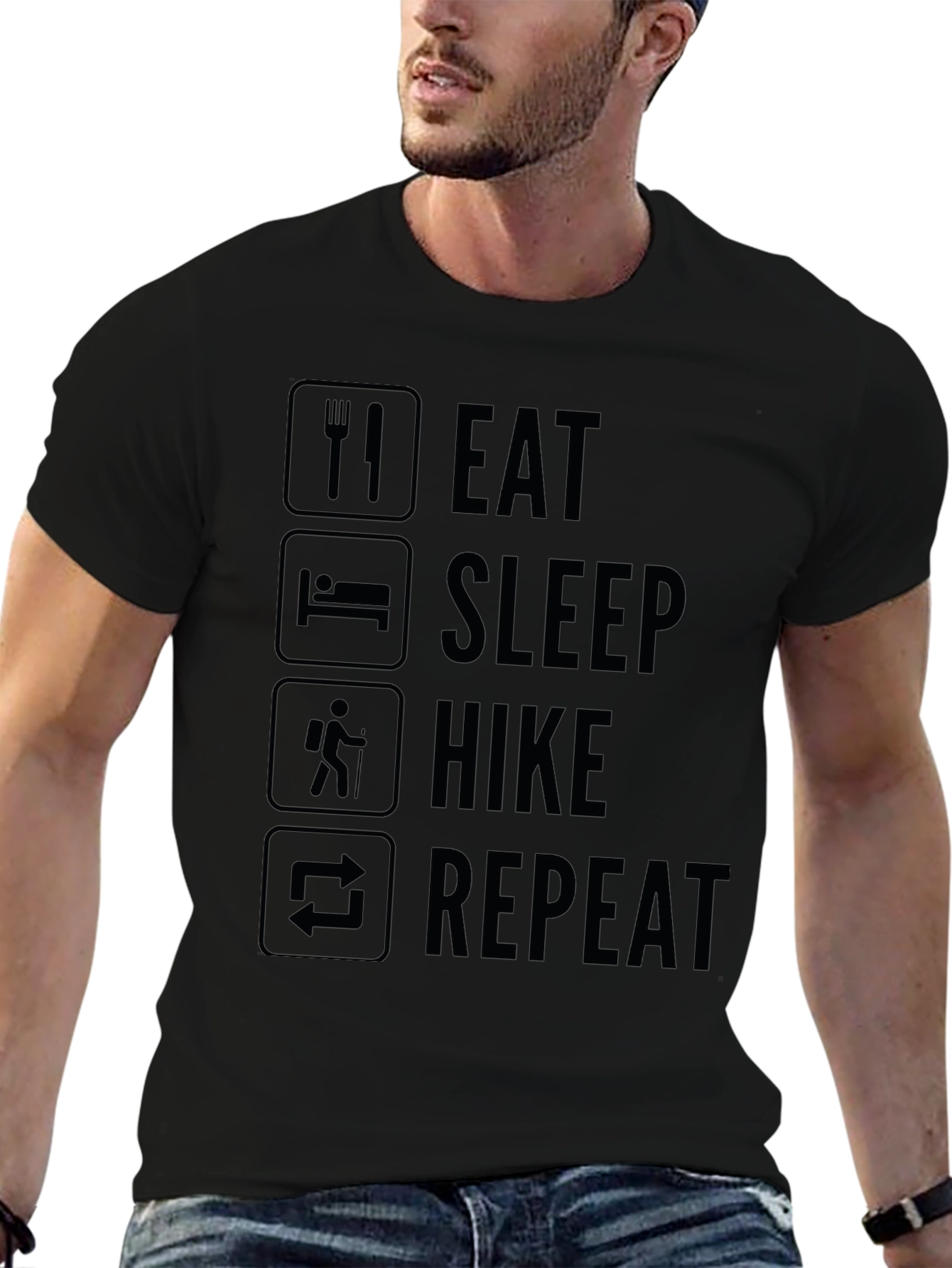 Eat Sleep Hike Repeat T-Shirt - Outdoor Adventure