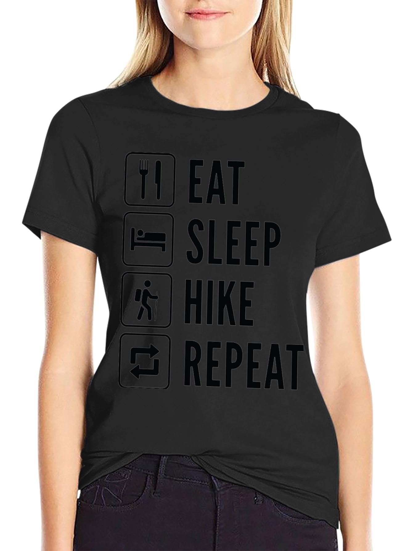Eat Sleep Hike Repeat T-Shirt - Outdoor Adventure