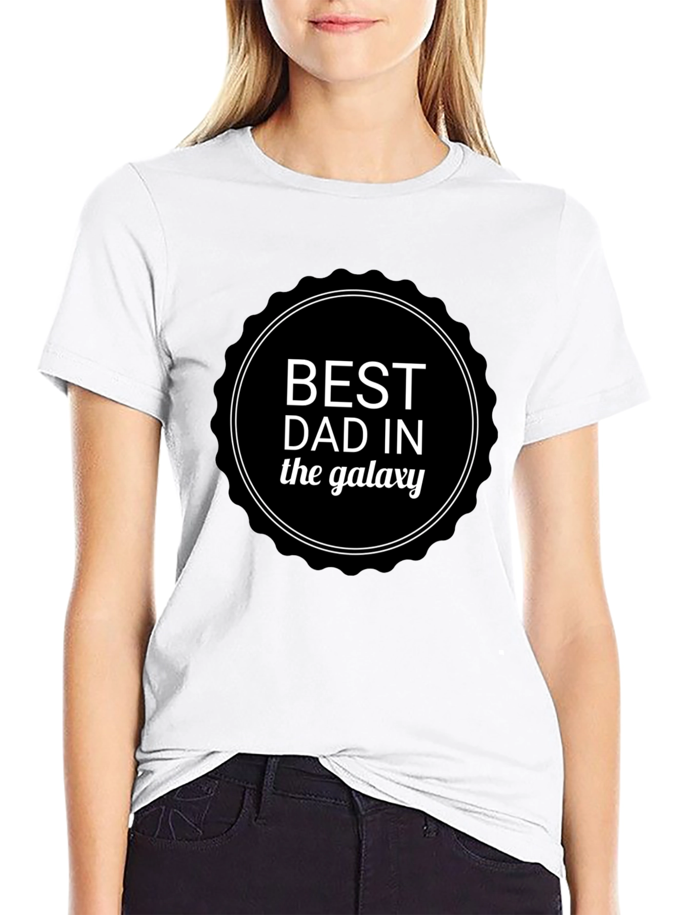 Best Dad in the Galaxy Mens Black T-shirt