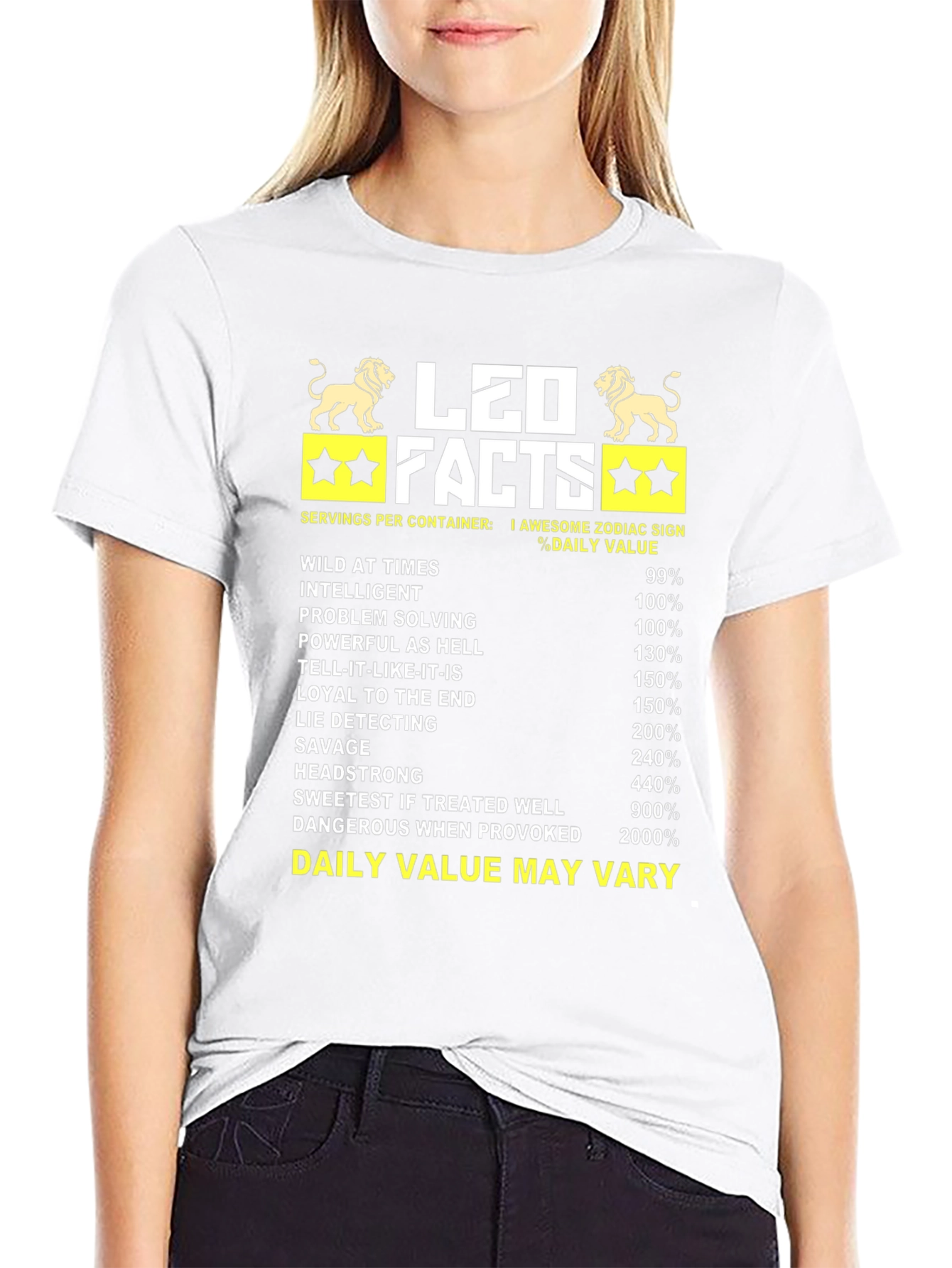 Leo Zodiac Facts T-Shirt - Wild Intelligent Headstrong