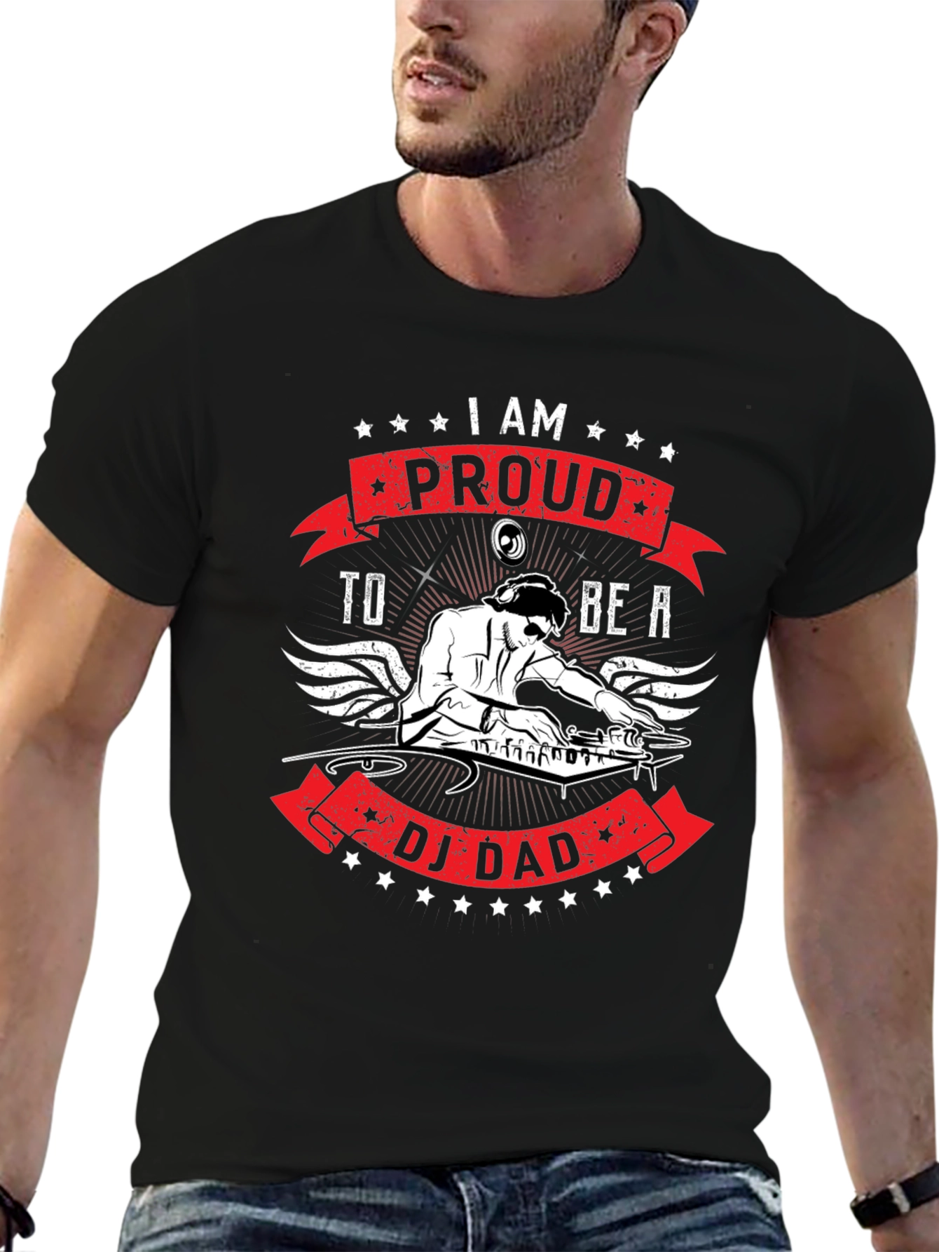Proud DJ Dad Graphic T-Shirt