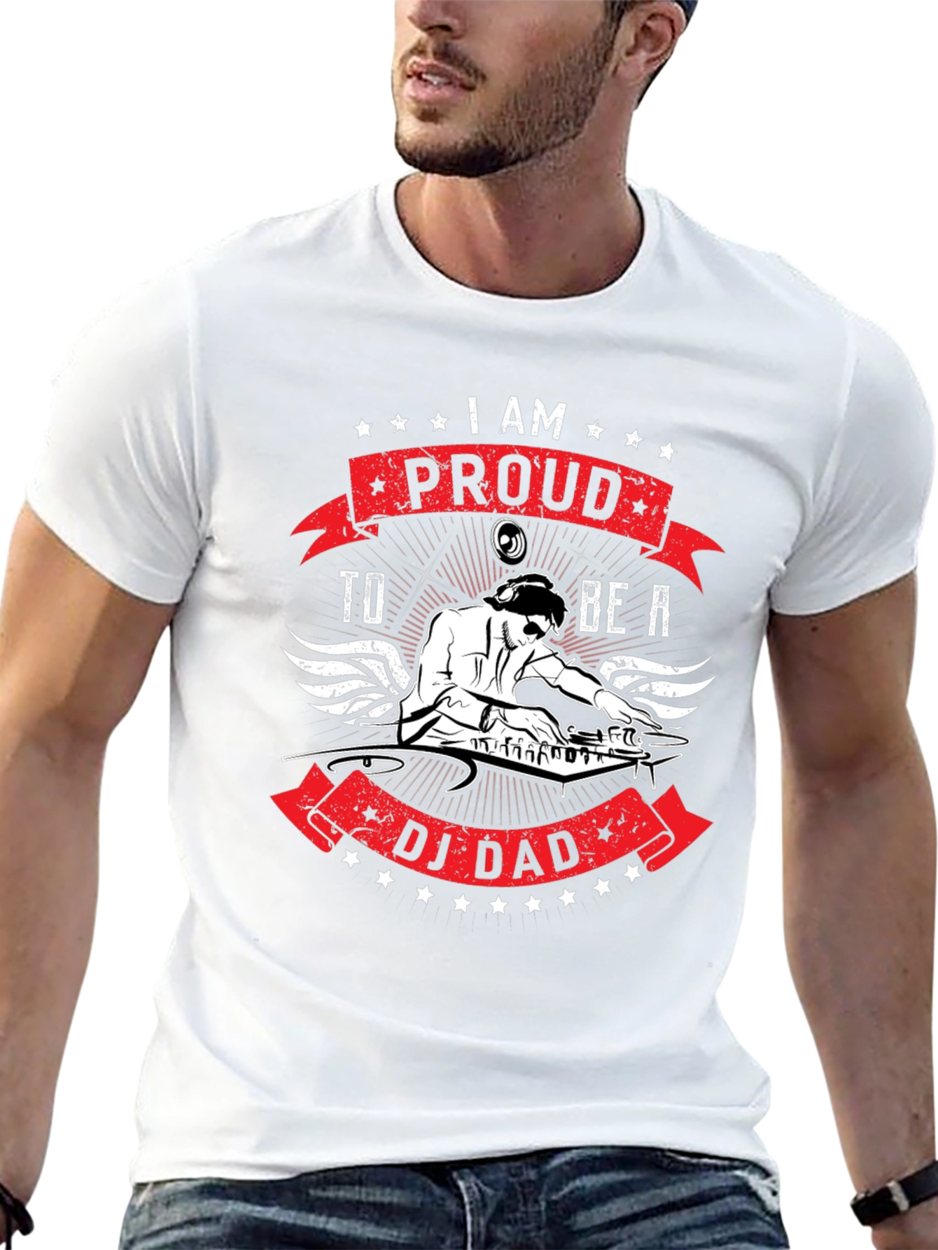 Proud DJ Dad Graphic T-Shirt