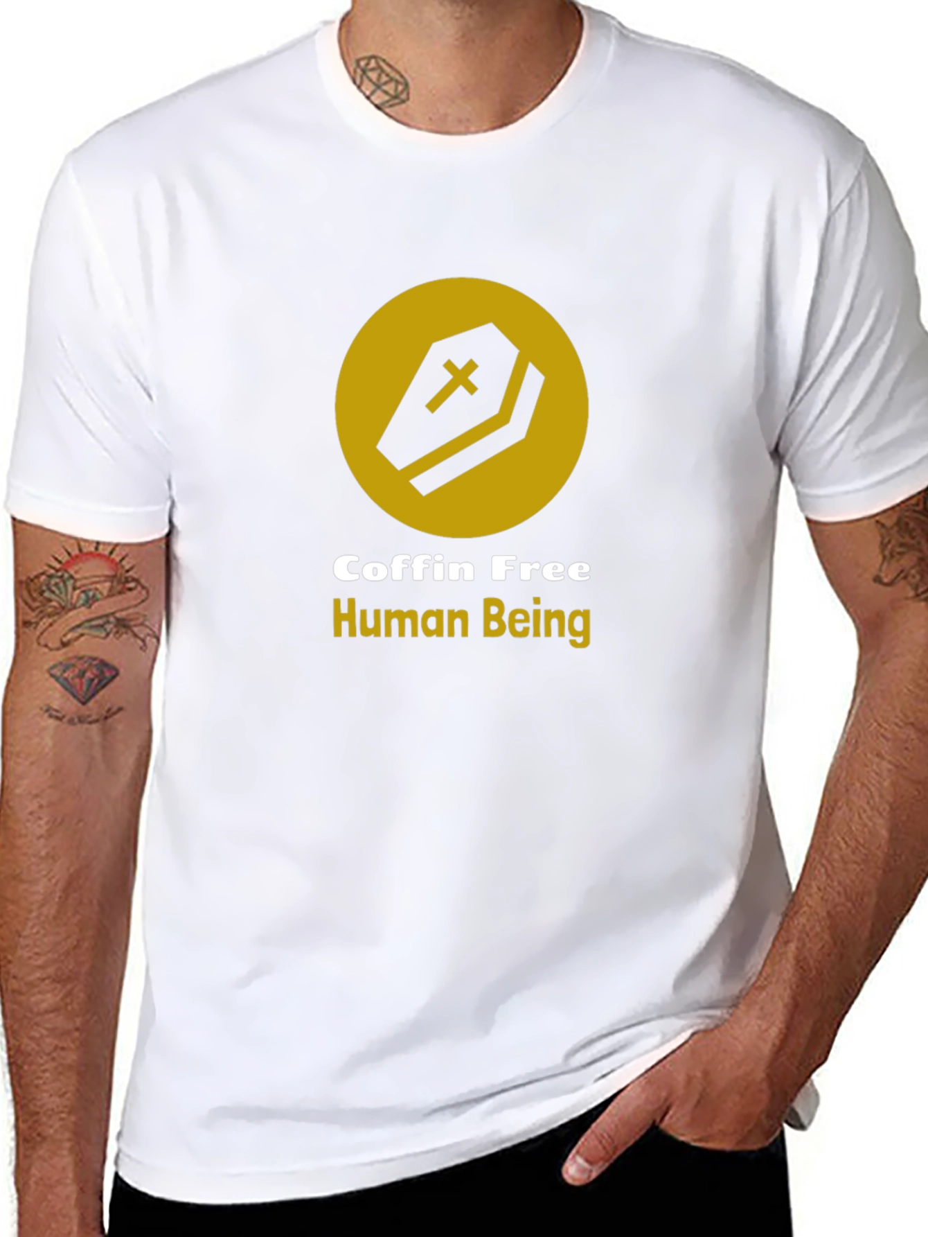 Coffin Free Human Being Graphic Tee