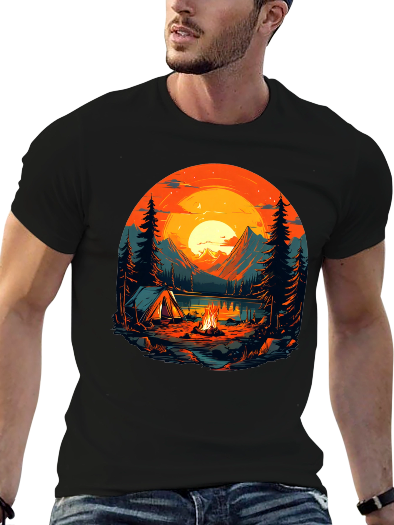 Camping Adventure Graphic T-Shirt - Nature Lover Tee