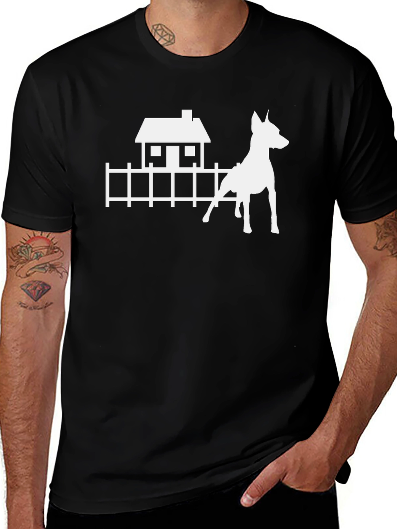 Dog House Graphic Tee - Mens Black T-Shirt