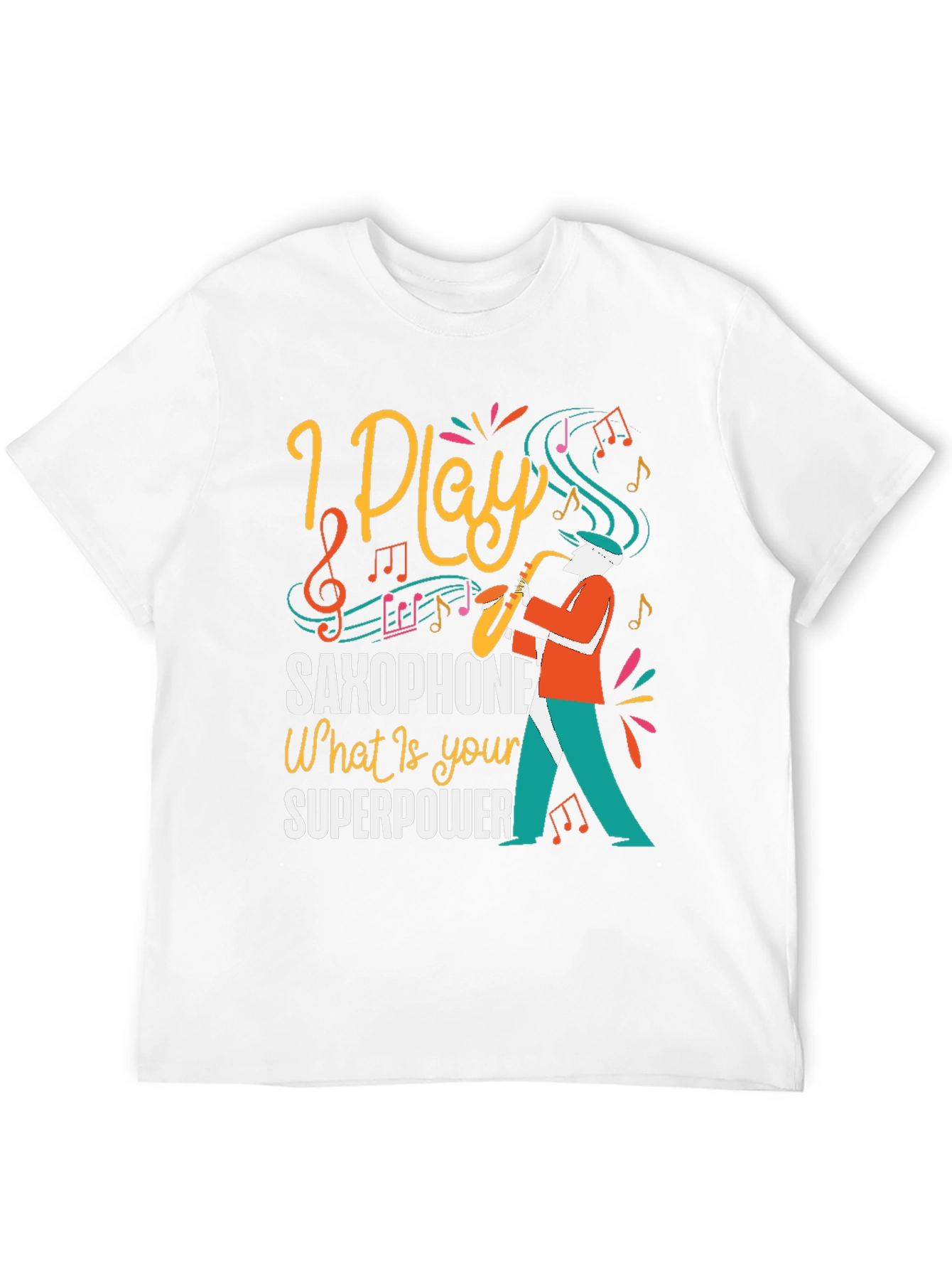 I Play Saxophone Black Graphic Tee