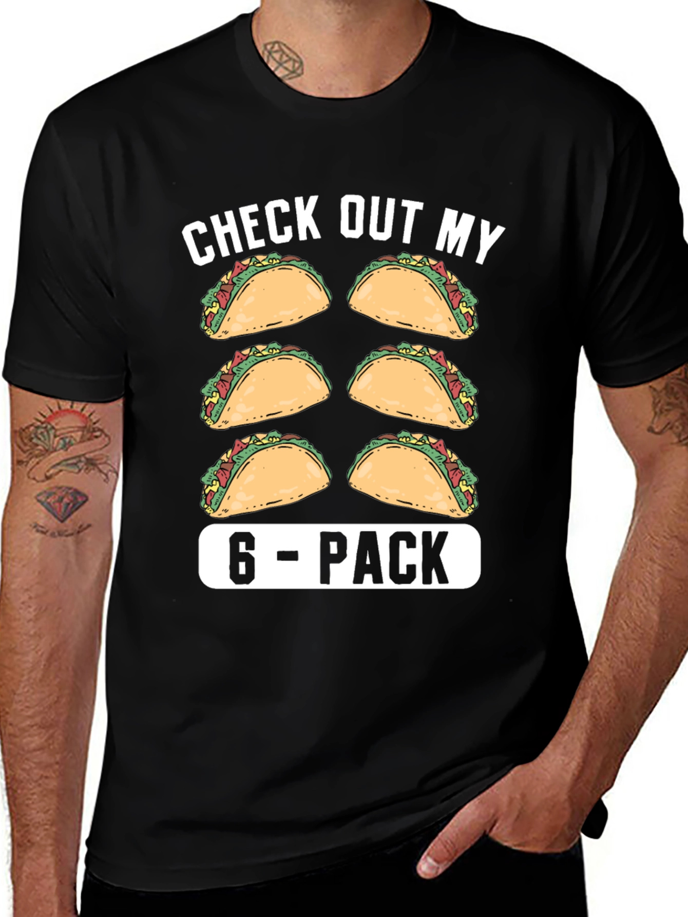 Taco 6-Pack Funny Graphic T-Shirt