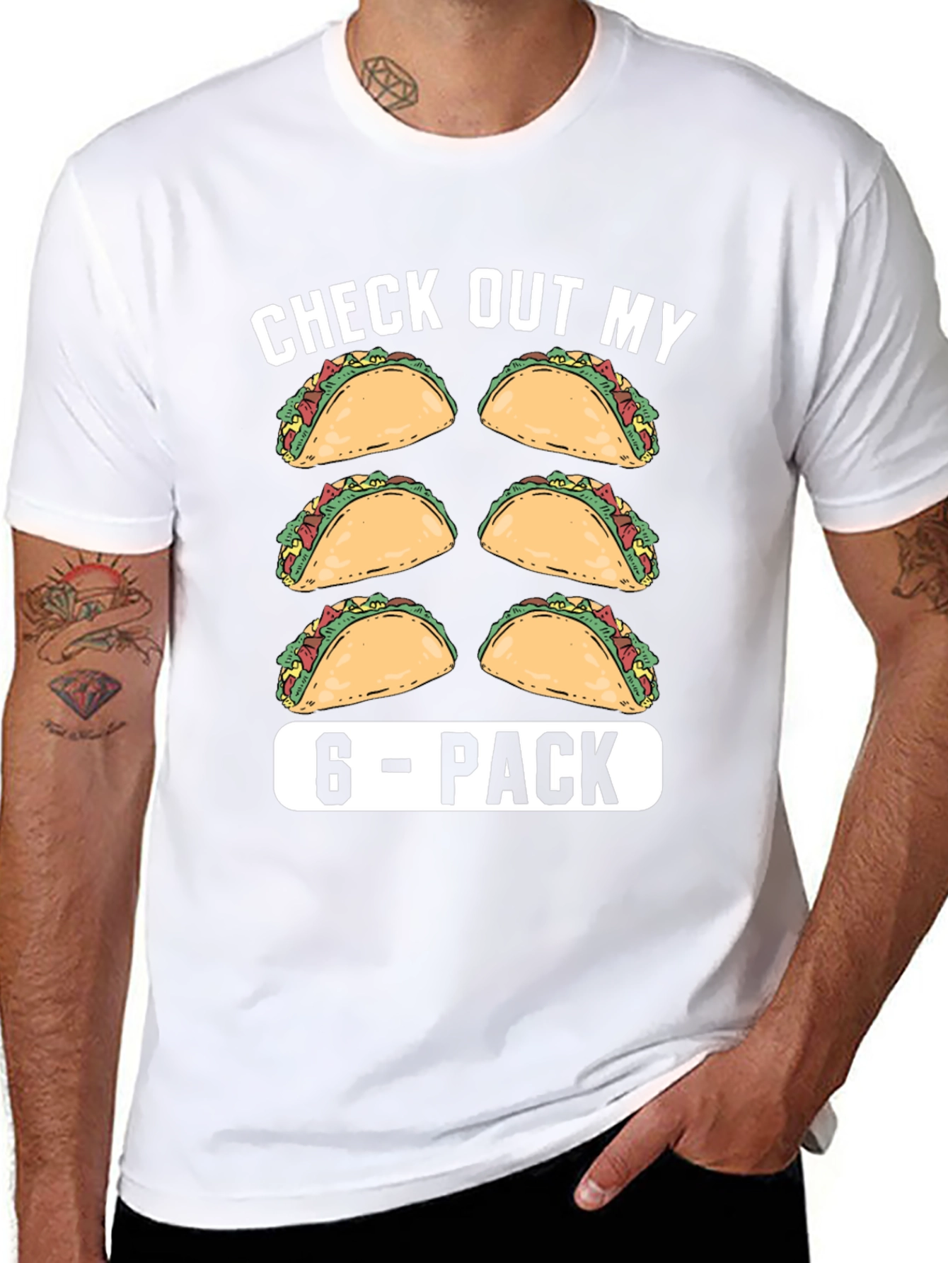 Taco 6-Pack Funny Graphic T-Shirt