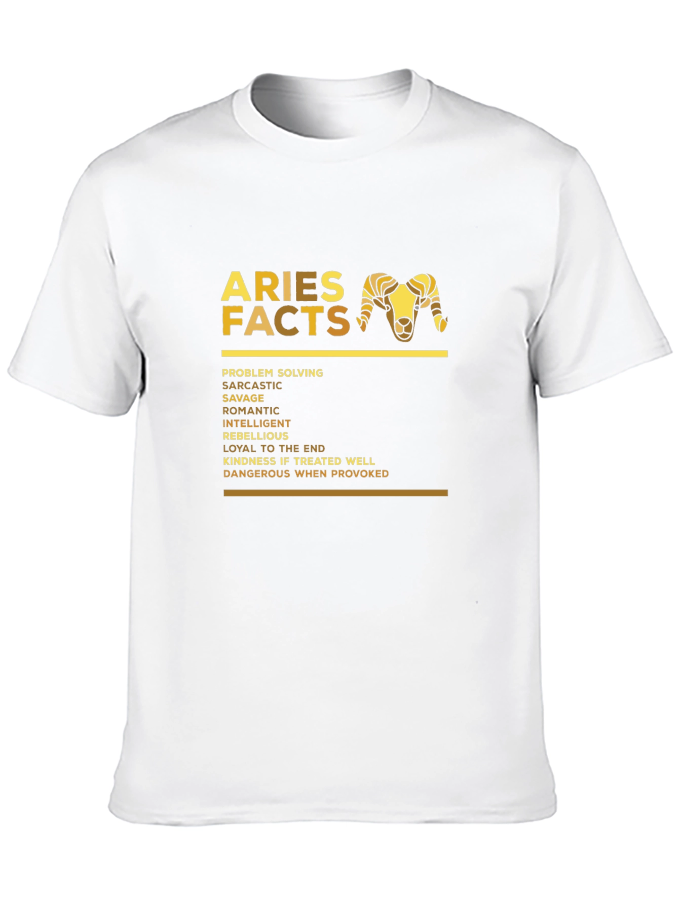 Aries Facts Zodiac T-Shirt