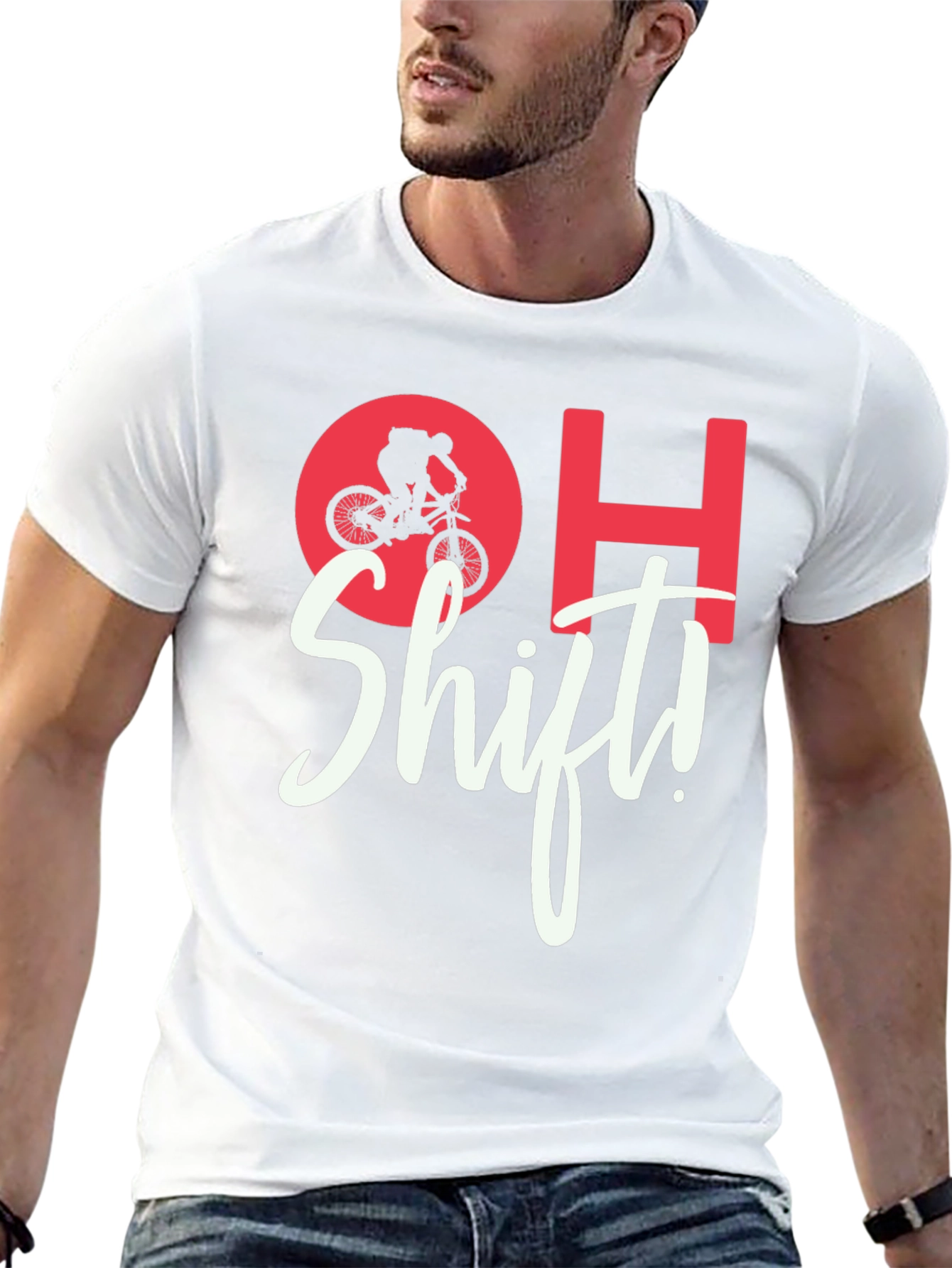 OH Shift! Mountain Biker Graphic Tee