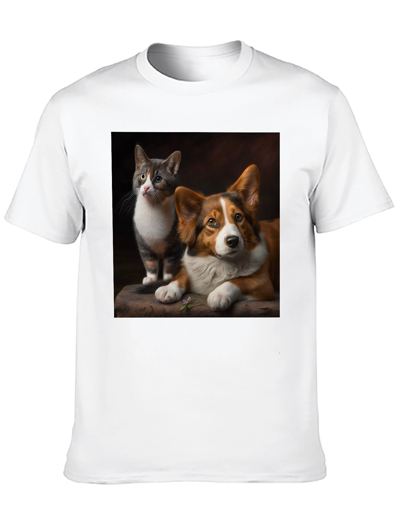 Cat and Dog Graphic Tee